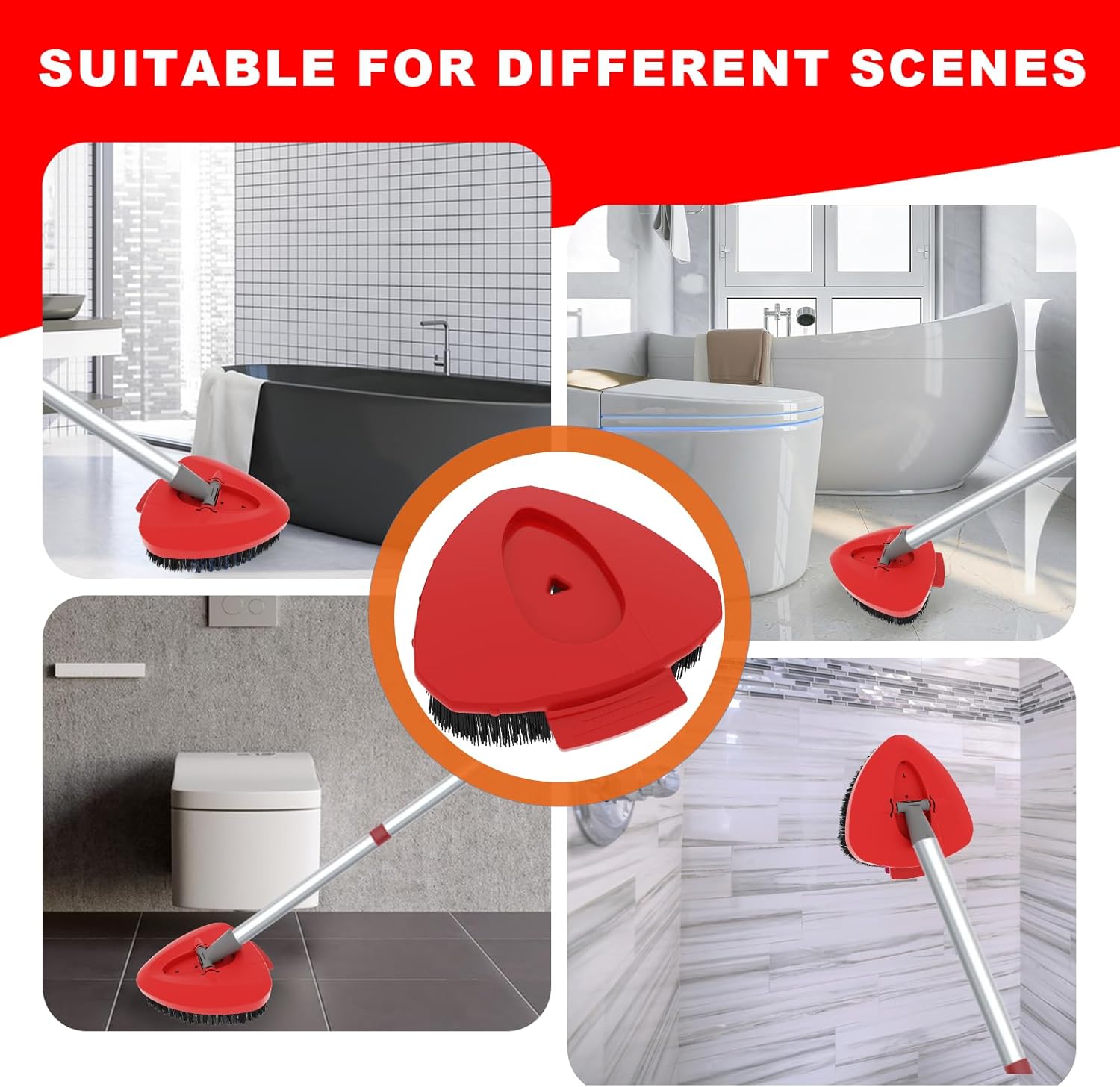 Premium Scrub Brush Replacement Head for O Cedar EasyWring 1 Tank Mop
