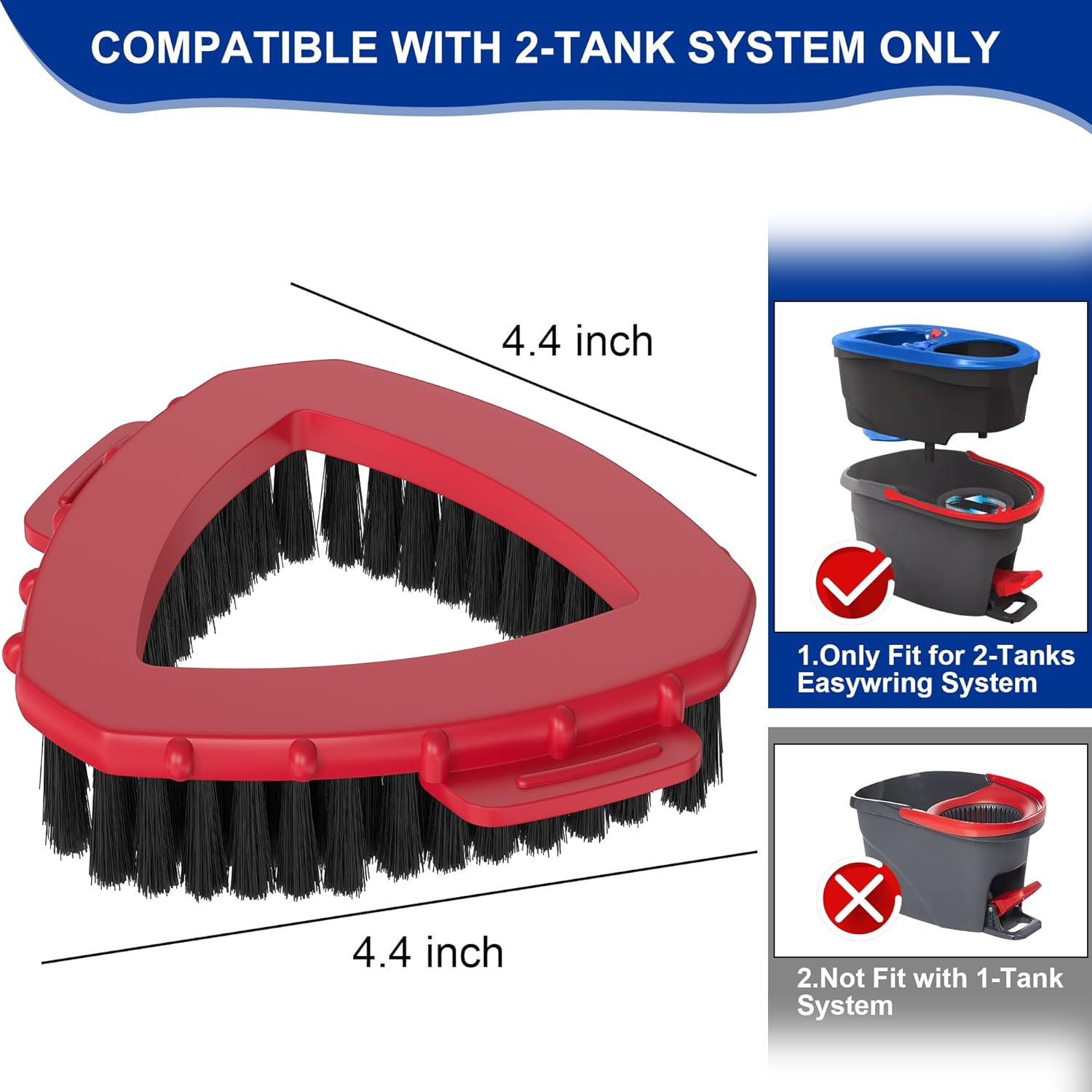 Scrub Brush Head for O Cedar 2 Tank Mop System