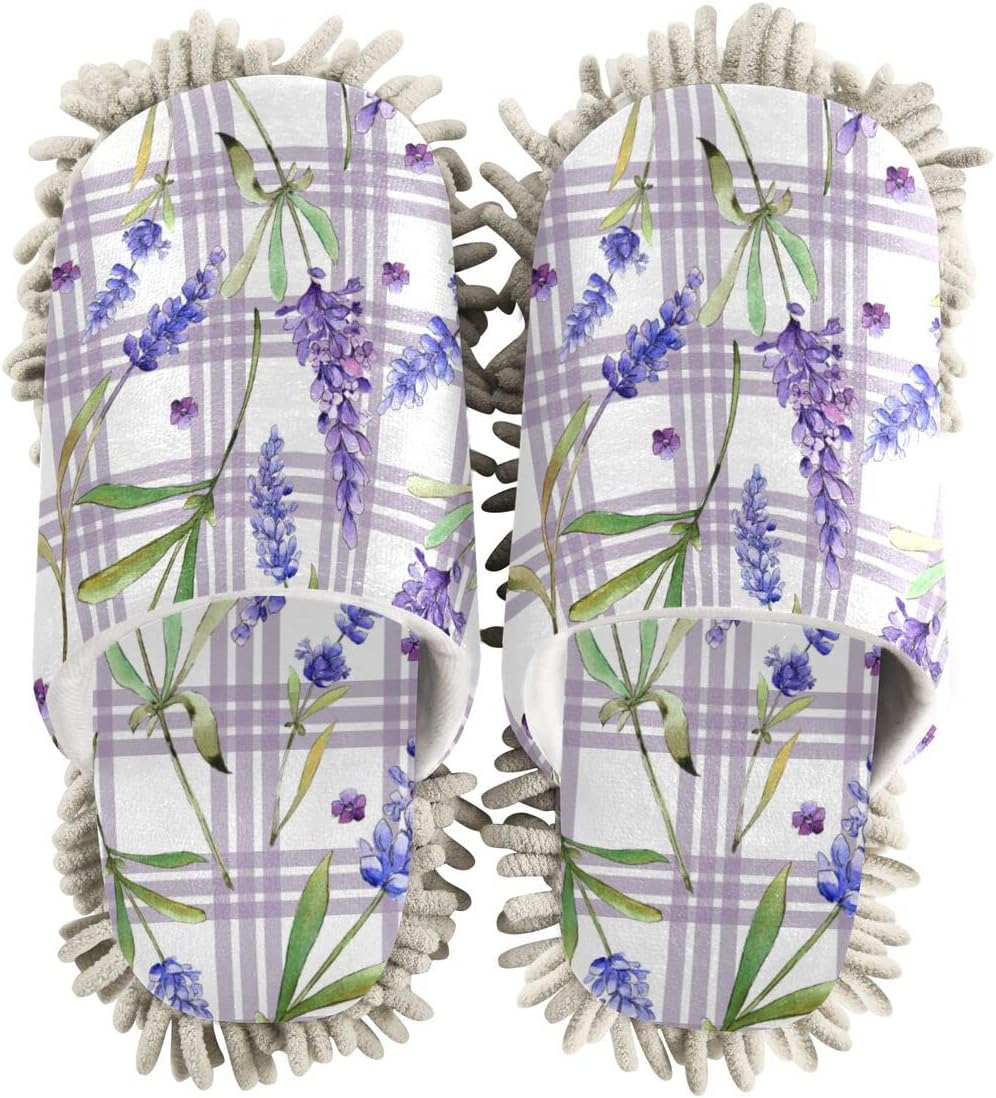 DOMIKING Lavender Mop Slippers