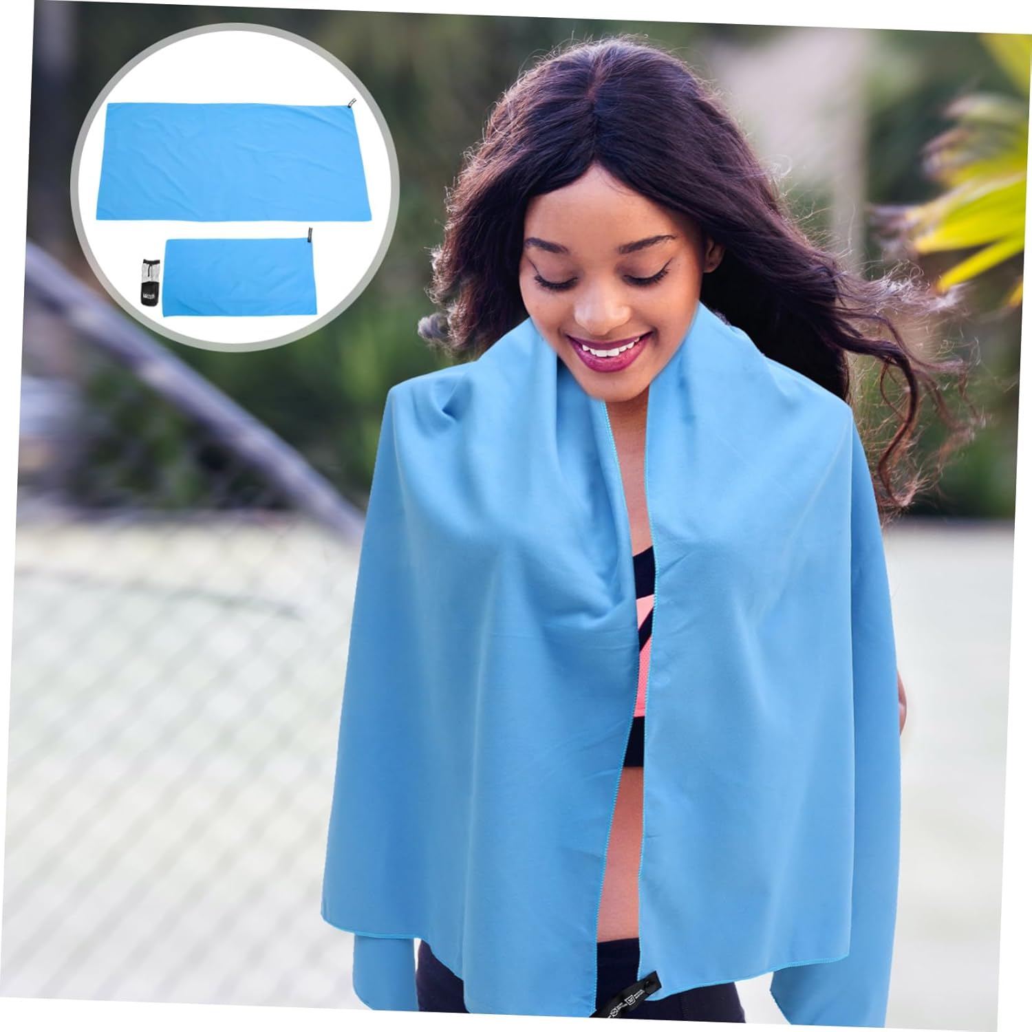 HD Sky-Blue Adorable Beach Towel