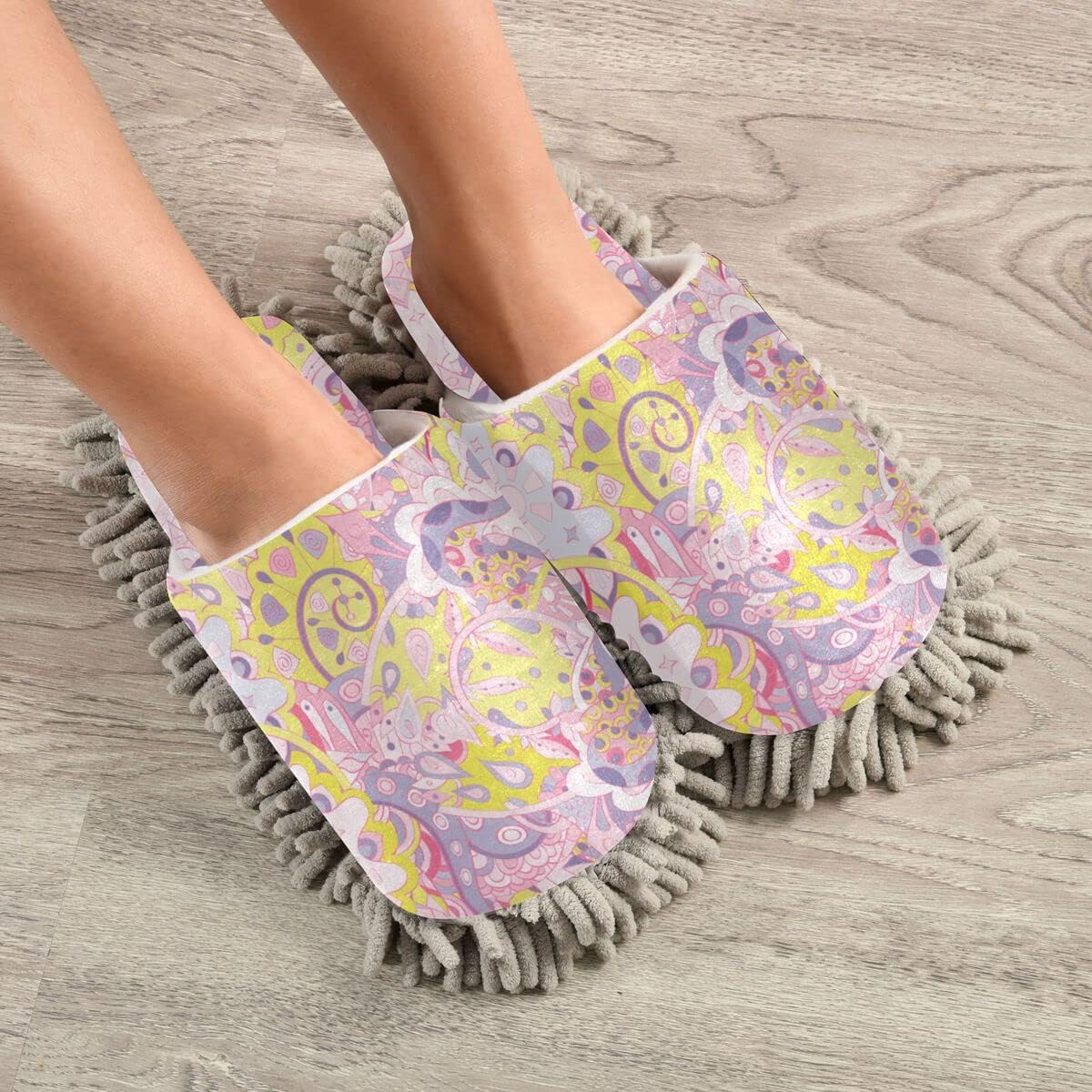 Personalized Mehndi Design Mop House Slippers