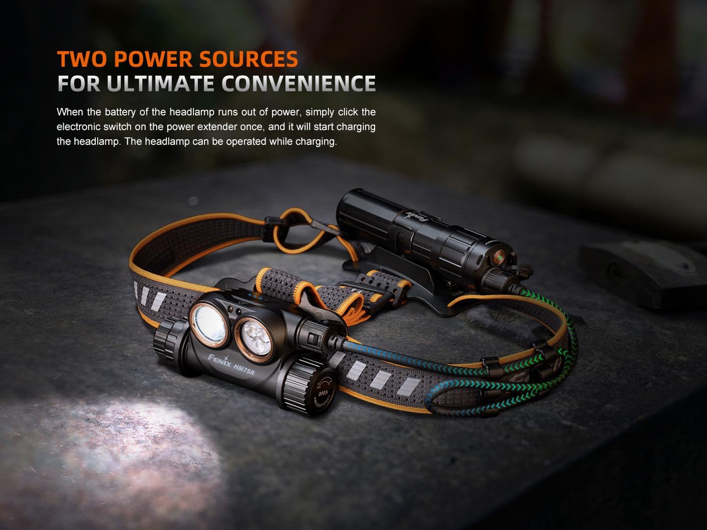 Fenix HM75R Headlamp - 1600 Lumen Rechargeable Headlamp