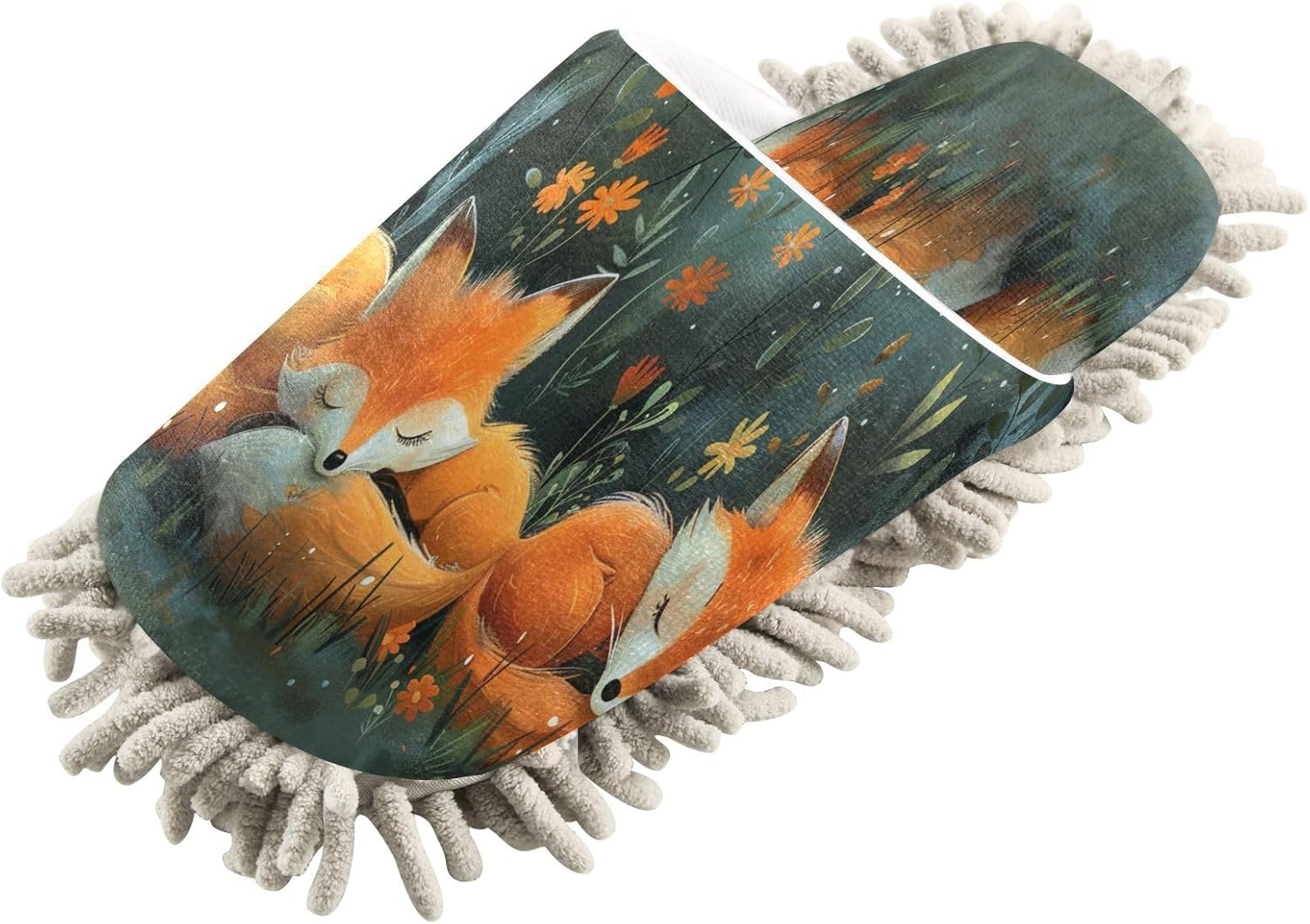 Cartoon Cute Fox Kitchen Cleaning Slippers
