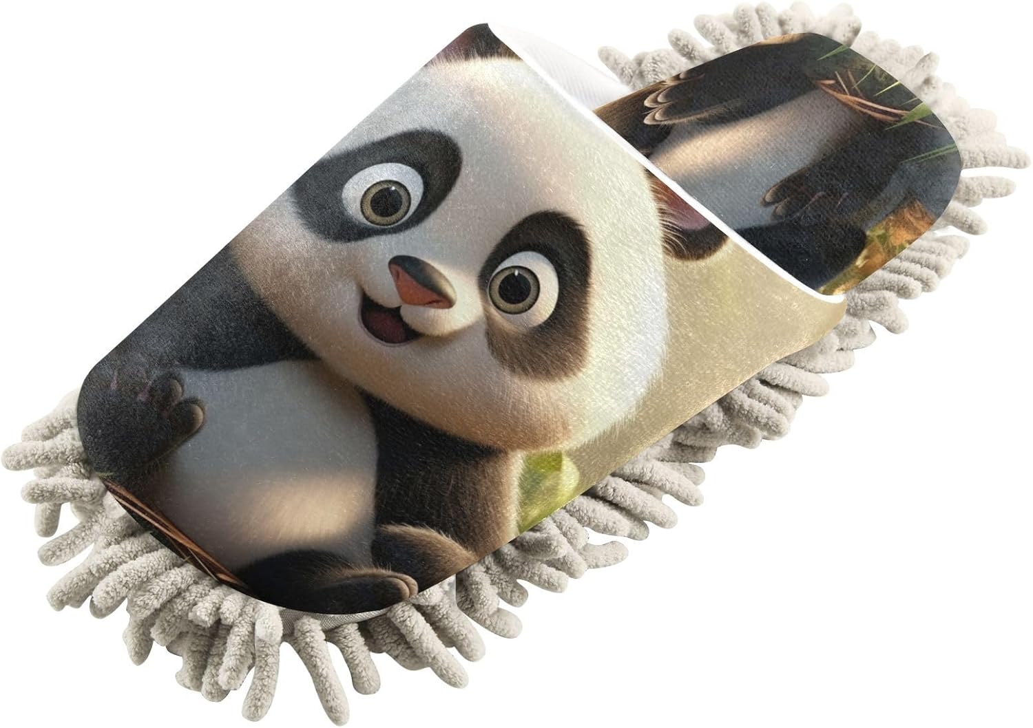 Cute Panda Kitchen Cleaning Slippers - Soft Absorbent for MenWomen