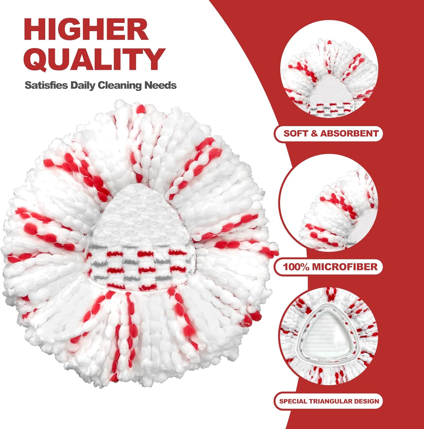 Koolstuffs Spin Mop Heads - 2-Pack with 40 More Power