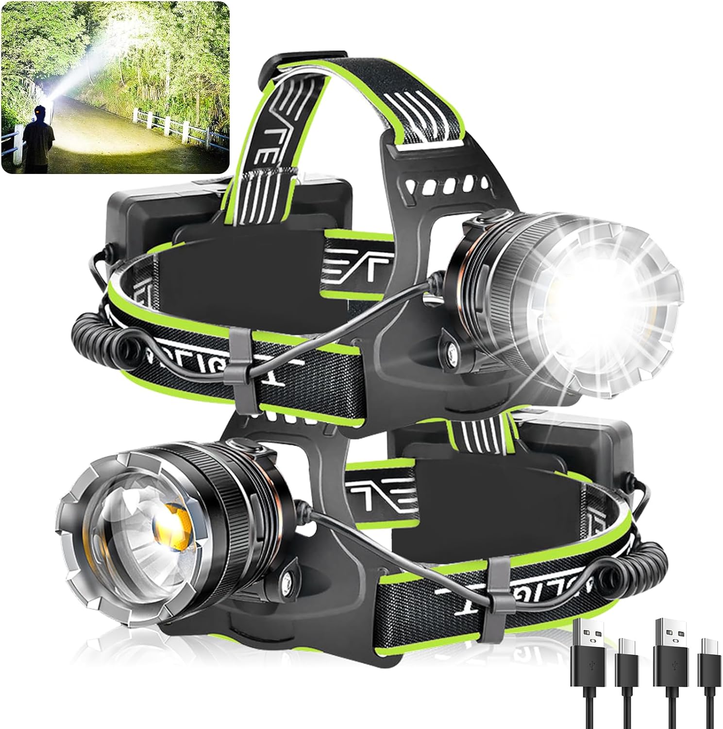 Bright as a Thousand Stars Water Resistant Headlamp for Camping