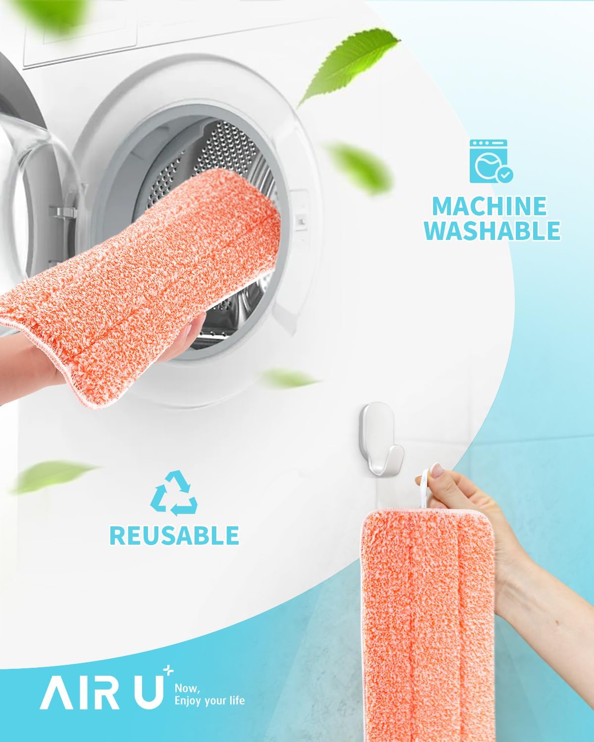 Power Scrubbing Reusable Mop Pads for Swiffer Wet Jet Mops 6 Pack
