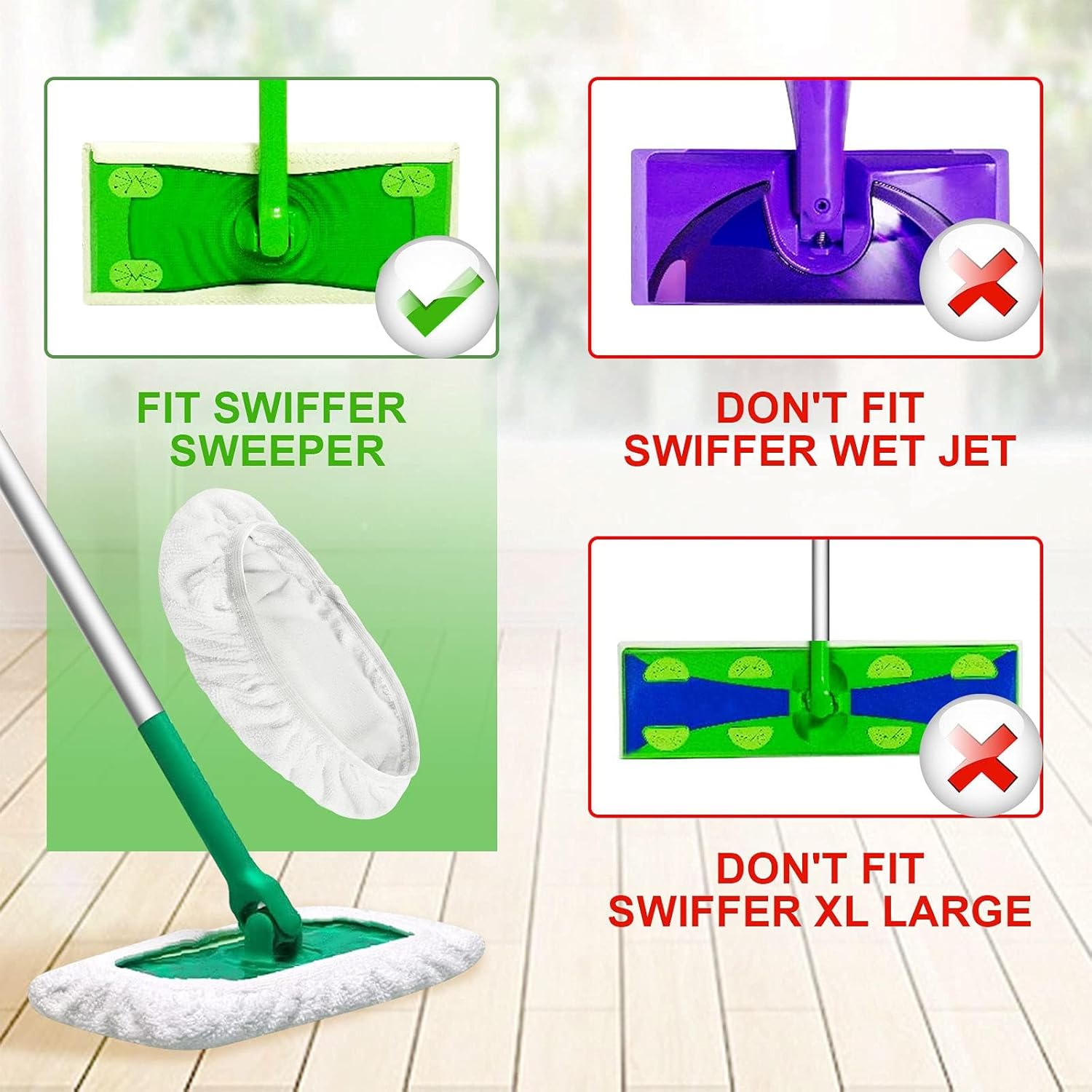 Compact Reusable Swiffer Pads for Easy Floor Cleaning