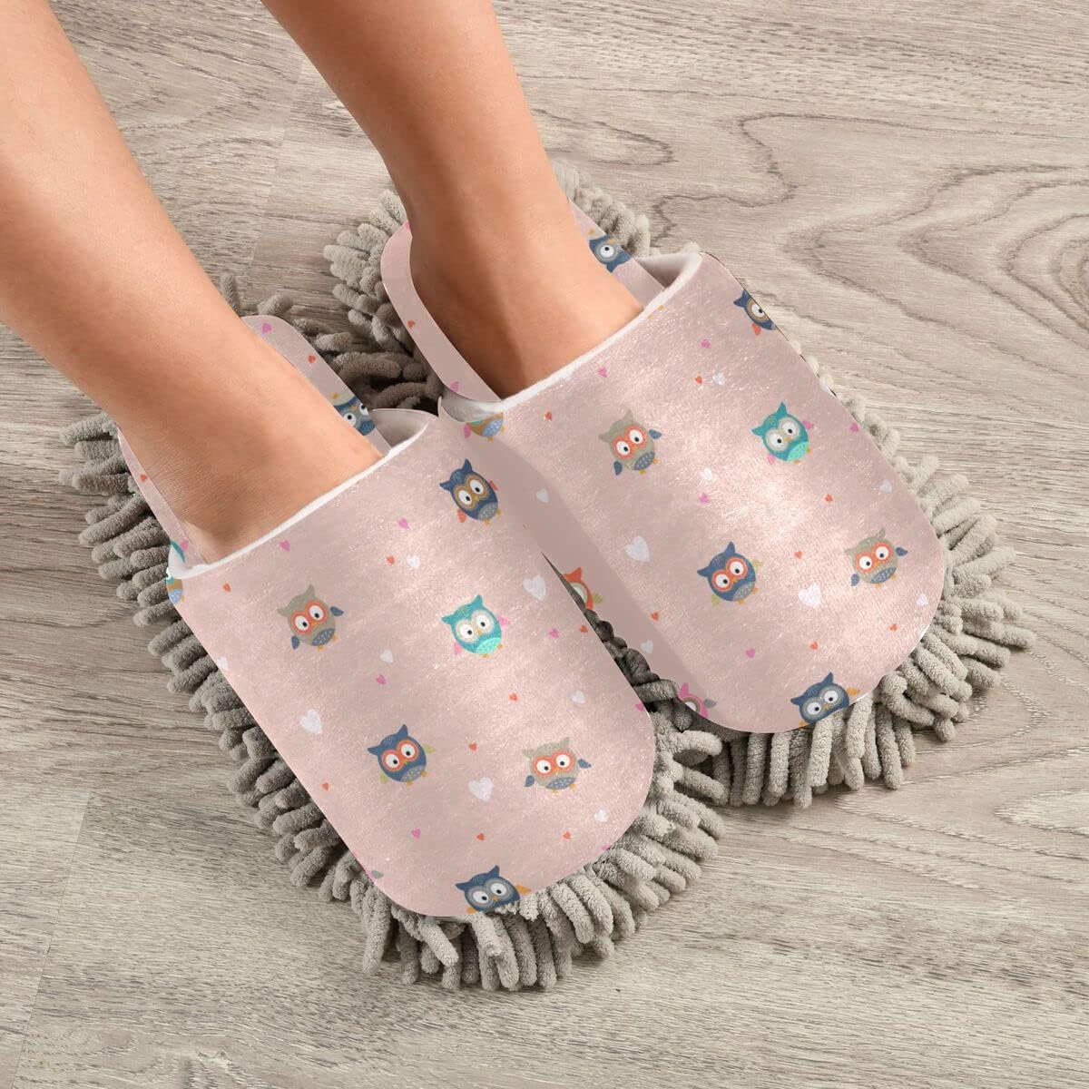 Premium Owls Mop House Slippers for Easy Cleaning