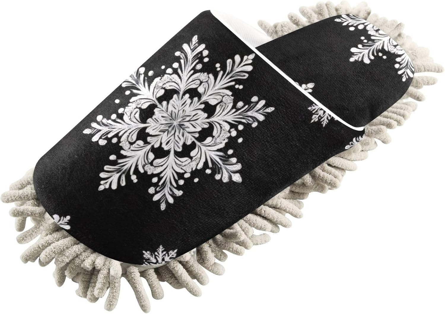 Flildon Microfiber Slippers for MenWomen Soft Washable Snowflake