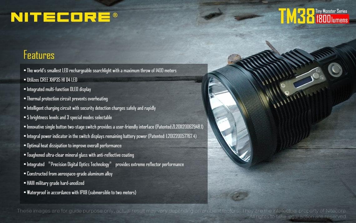 TM38 Searchlight HC33 Headlamp Rechargeable Dual-Purpose Lantern