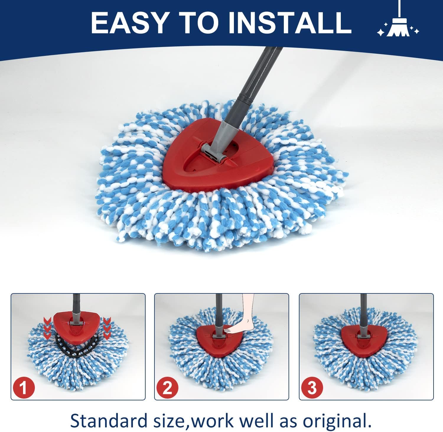 EasyWring 2-Pack Mop Head Replacement