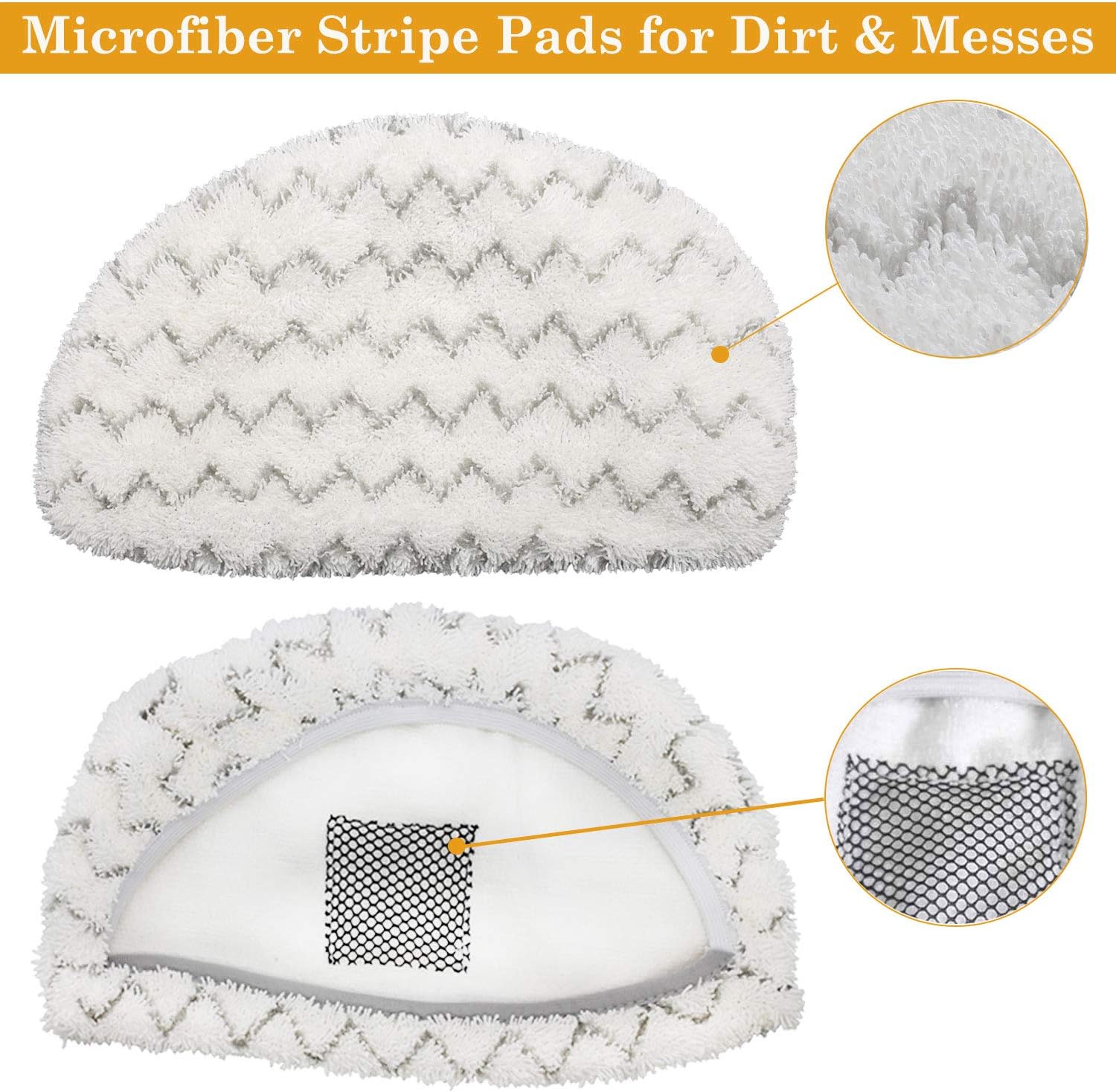 FFSign 8-Pack Steam Mop Pad Replacement