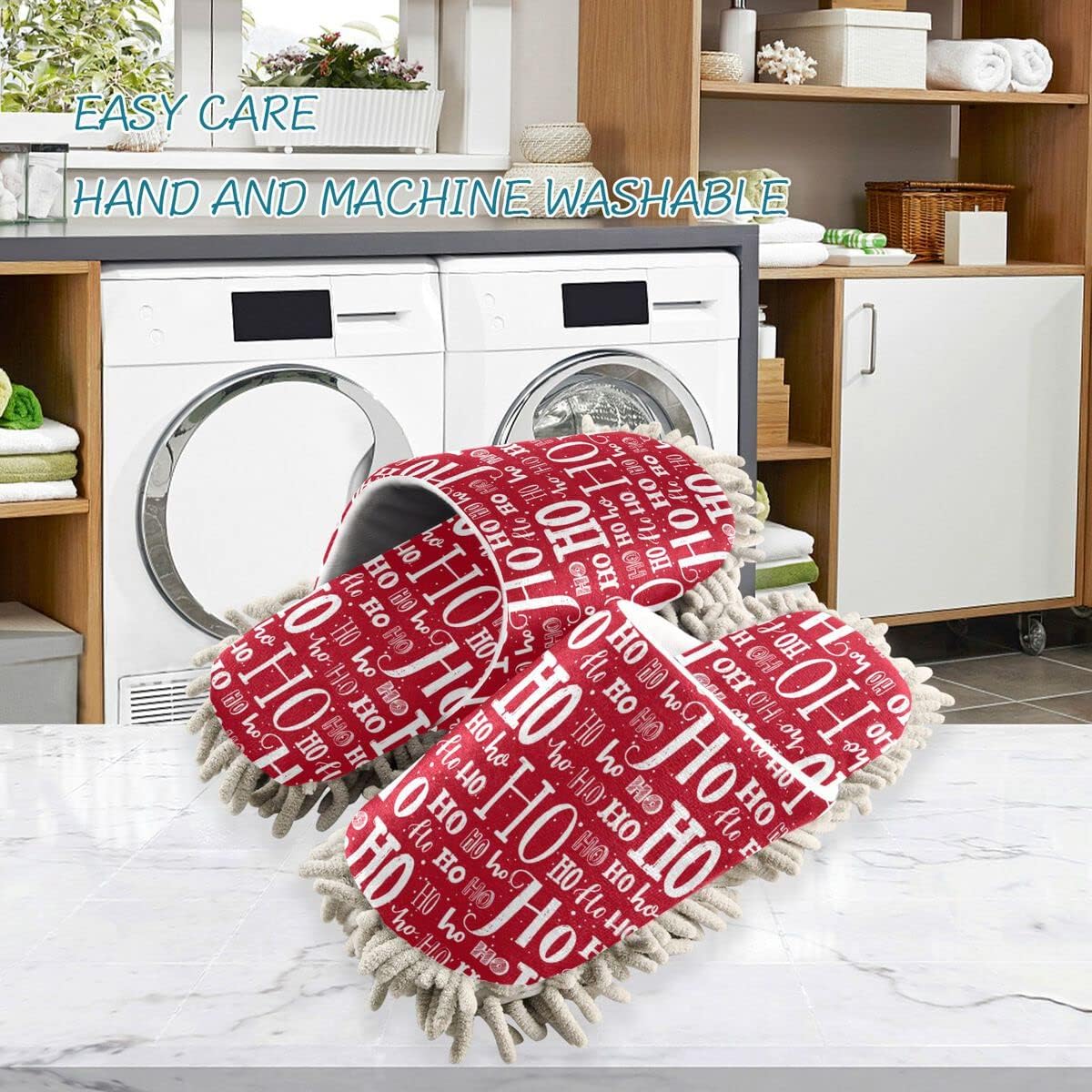 Warm Cozyessential Christmas Natural Fiber Slippers for Women Kitchens House - Christmas