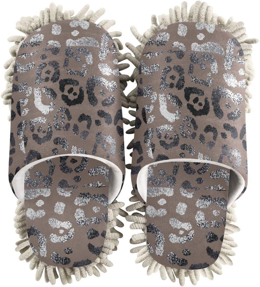 Dominick Leopard Mop House Slippers