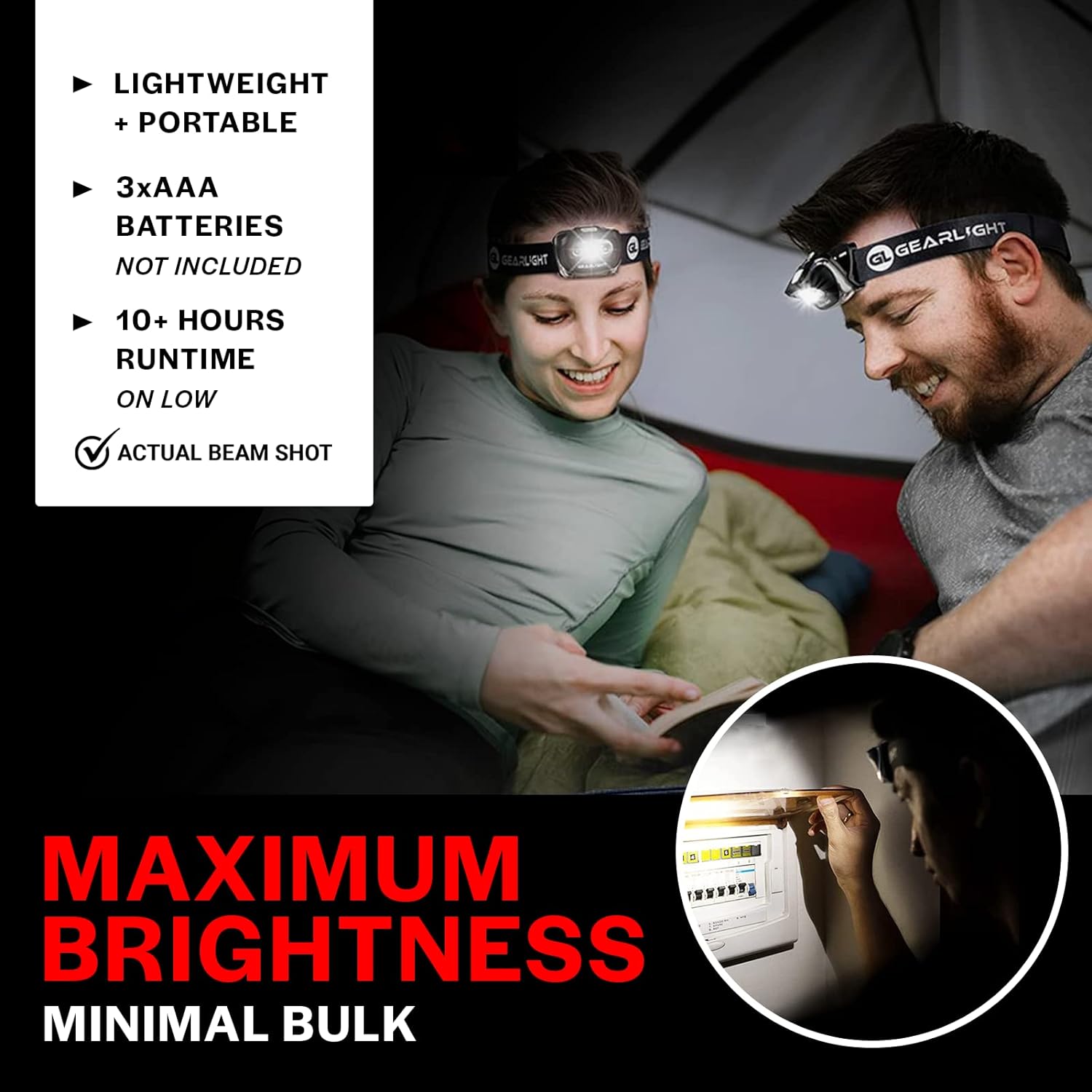 GearLight 2-Piece LED Headlamp
