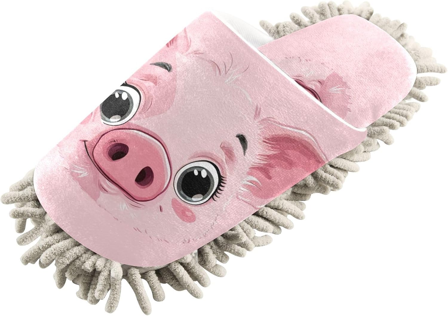 Zhirexin Cute Pig Cleaning Slippers Mop Shoes