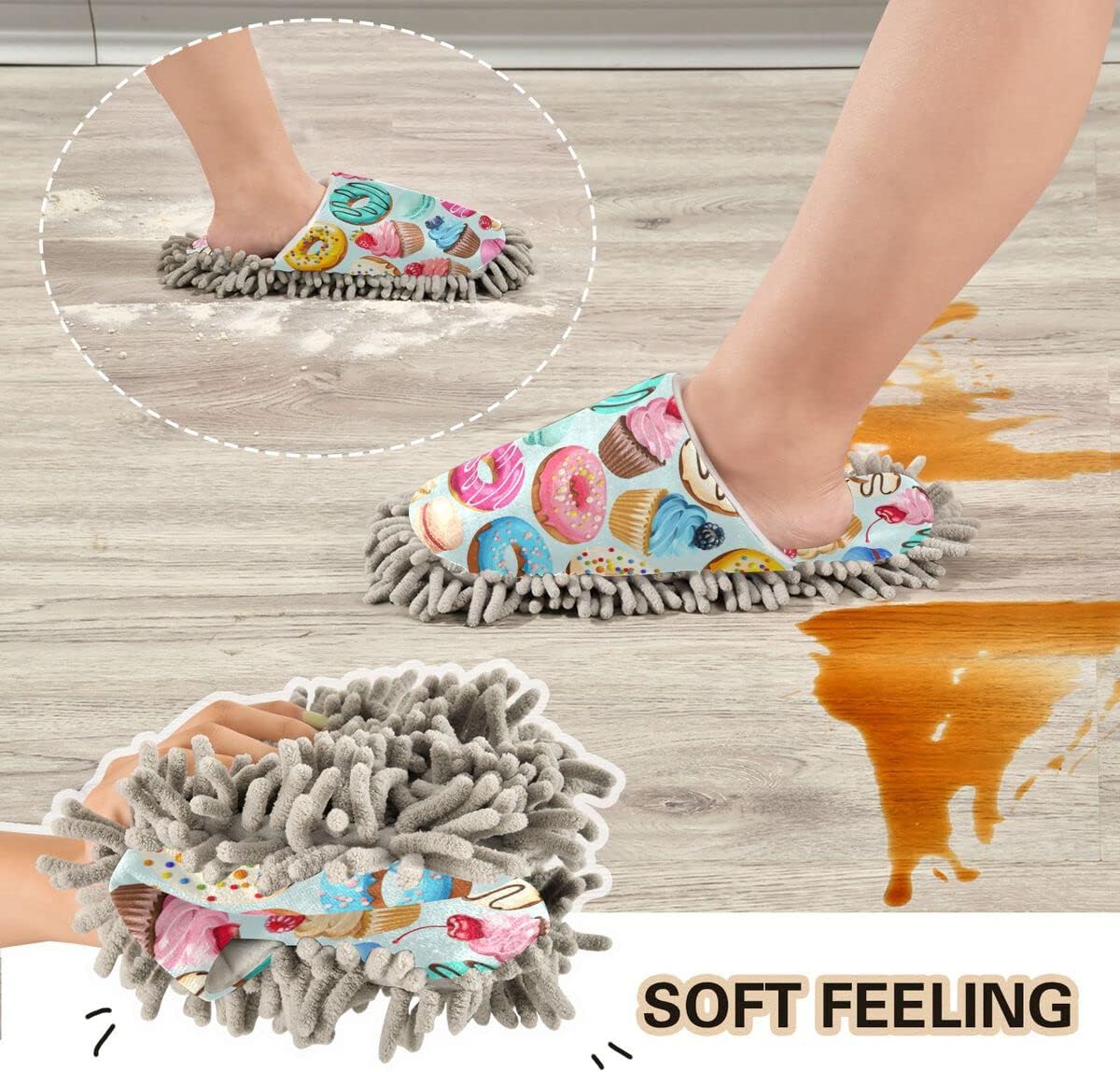 Perfect for Cleaning Durable Mop Slippers for Women