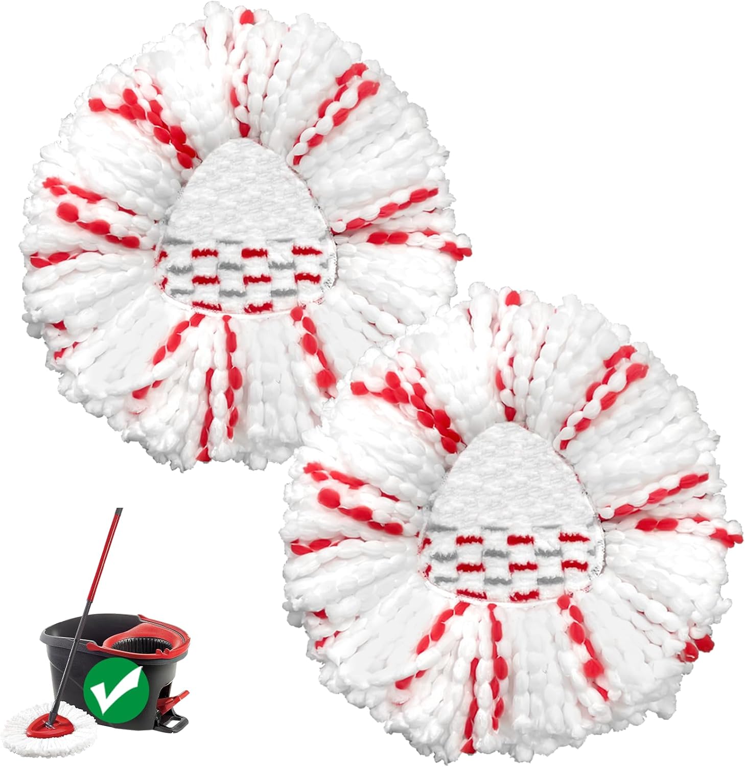 Koolstuffs Spin Mop Heads - 2-Pack with 40 More Power