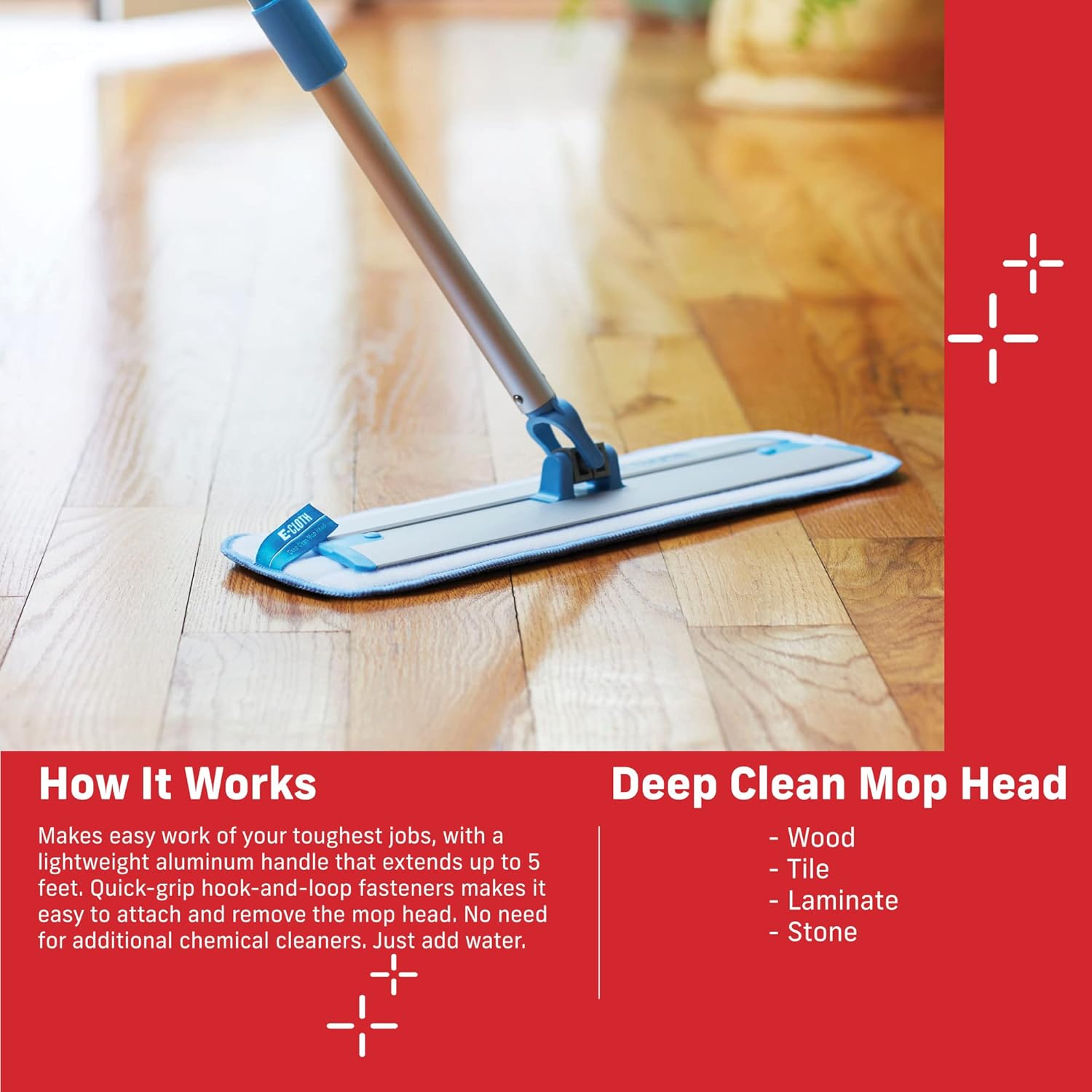 E-Cloth Microfiber Mop Head - Long-Lasting Durable