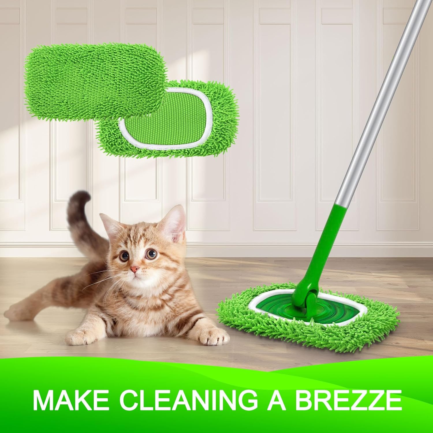 Microfiber Reusable Mop Pads for Easy Cleaning