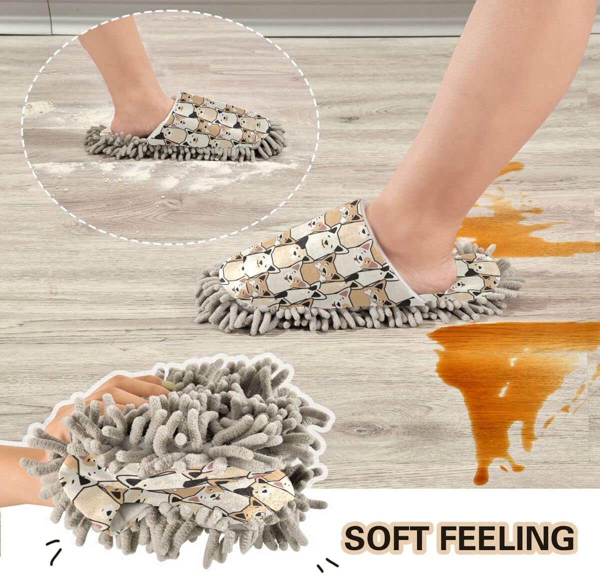 Premium Dog Mop Slipper Washable and Durable for Home Office use