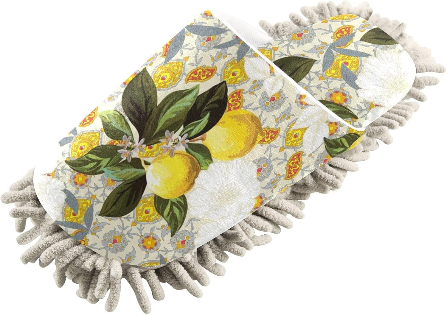 Kigai Microfiber Slippers with Lemon Flower Design