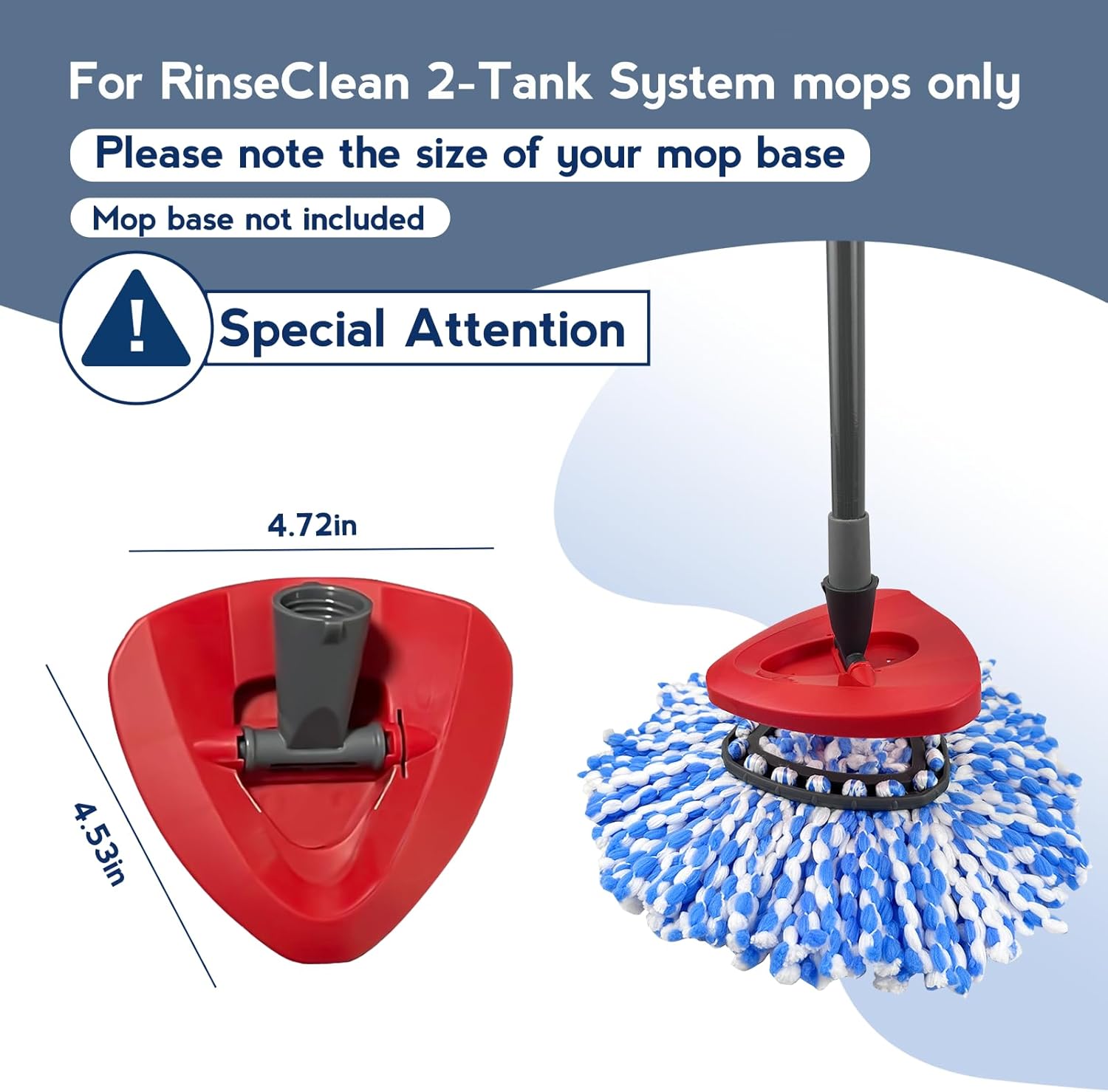 2-Tank System Spin Mop Replacement Heads 3 Pack
