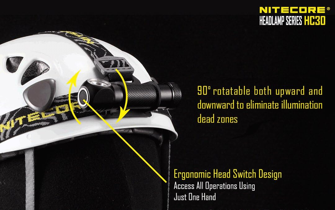 Nitecore HC30 1000 Lumens Rechargeable Headlamp Bundle