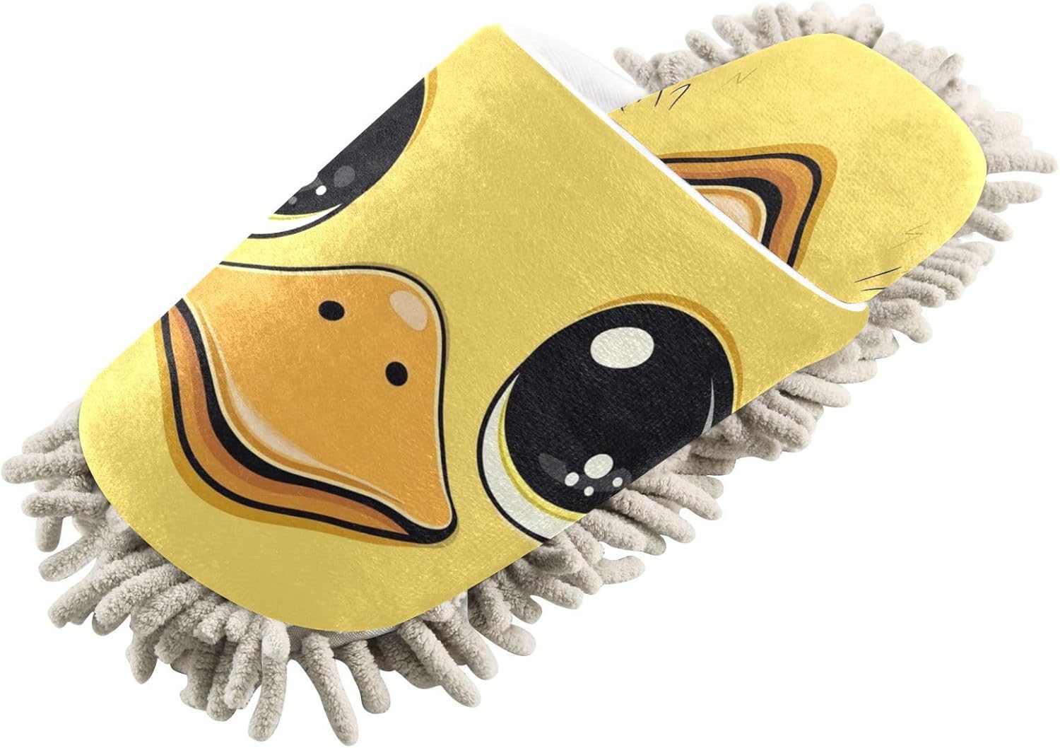 Zhirexin Yellow Duck Mop Slippers Soft Washable Floor Cleaner
