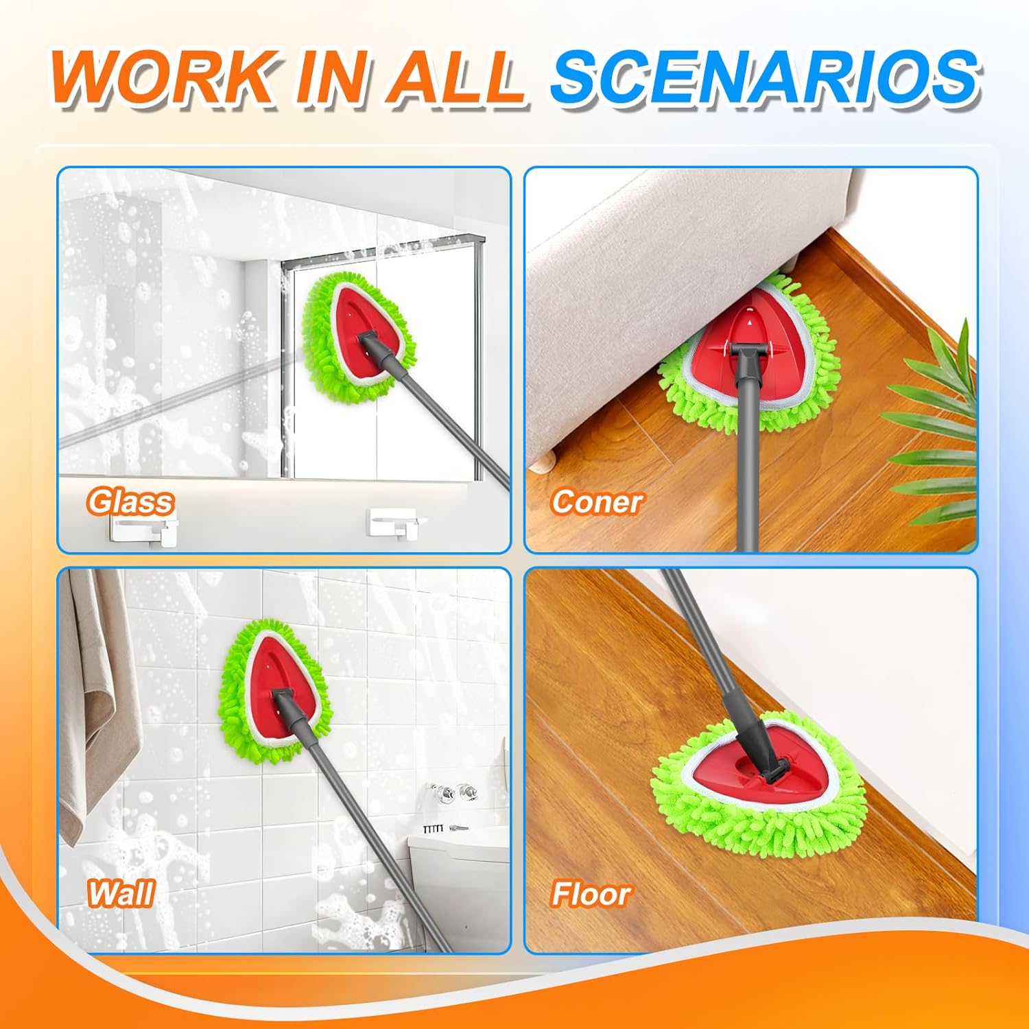 4 Pack Mop Pad Replacement for O-Cedar Spin Mop System