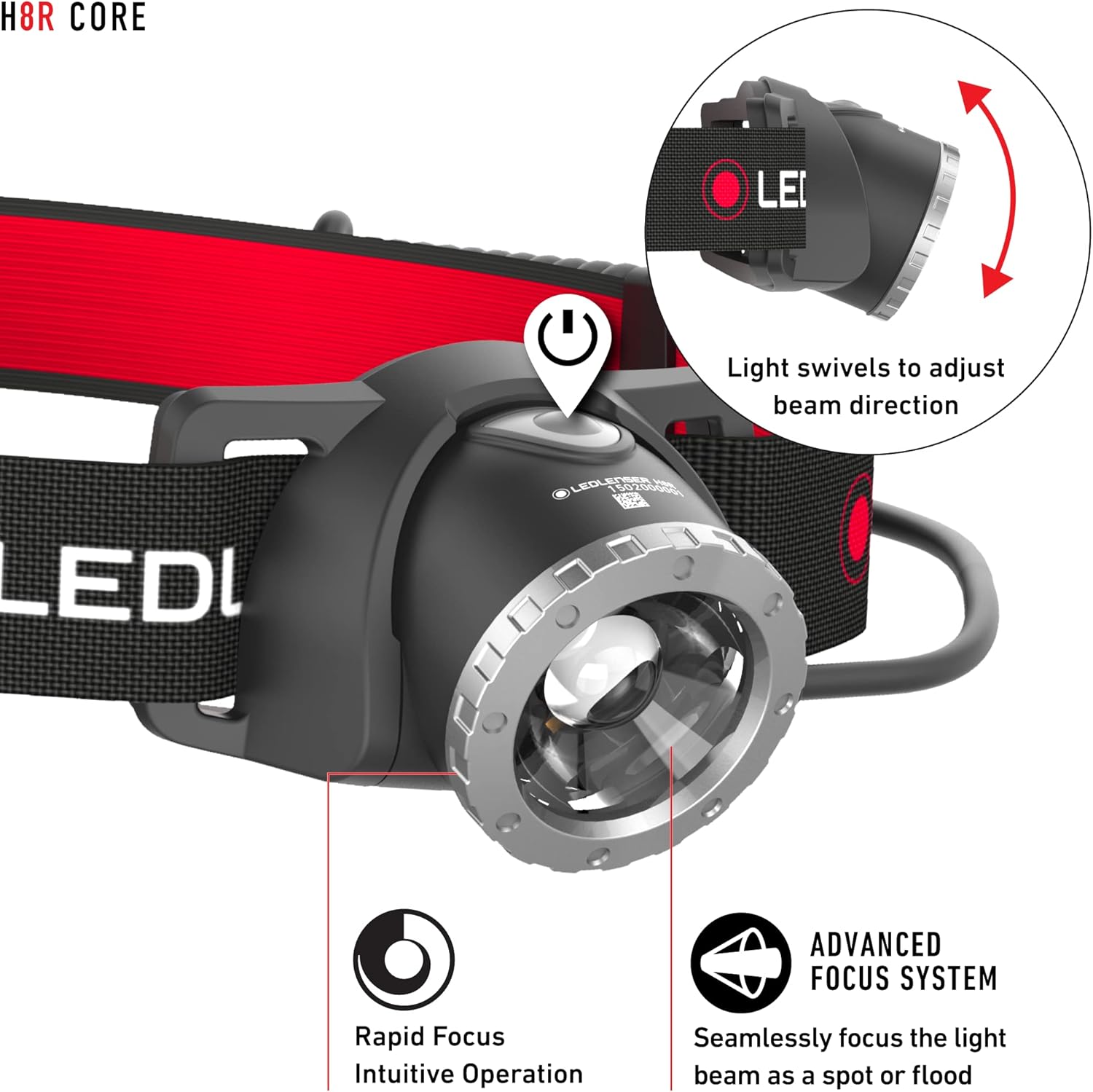 Ledlenser H8R Lightweight Rechargeable Headlamp