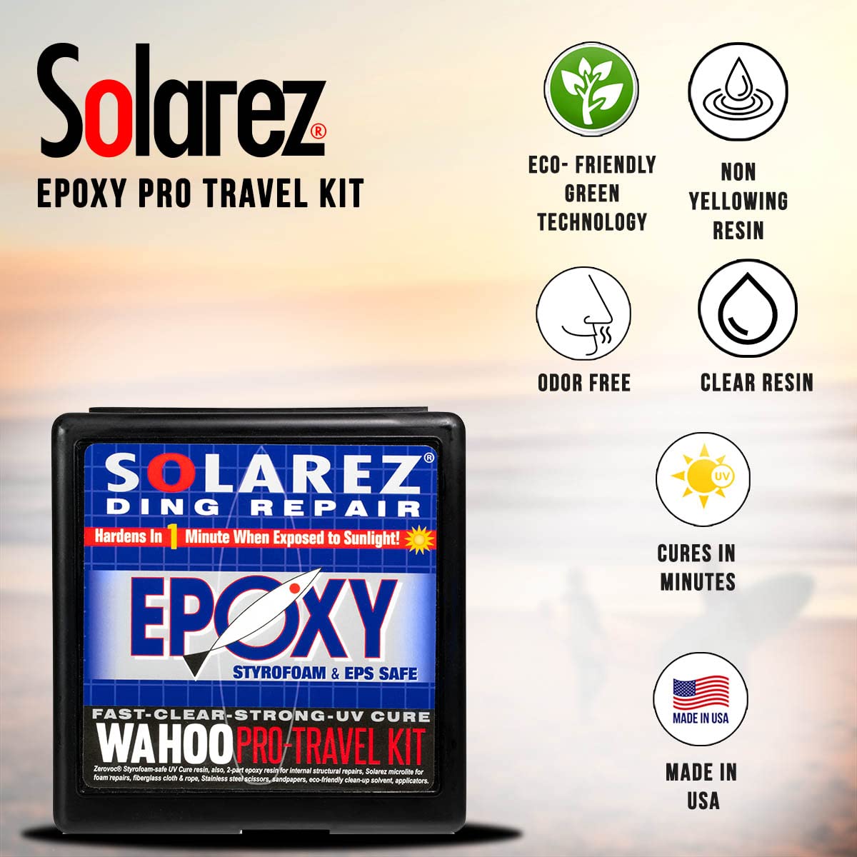SOLAREZ UV-Cure Epoxy Travel Kit - Fast Outdoor Repair in Sunlight