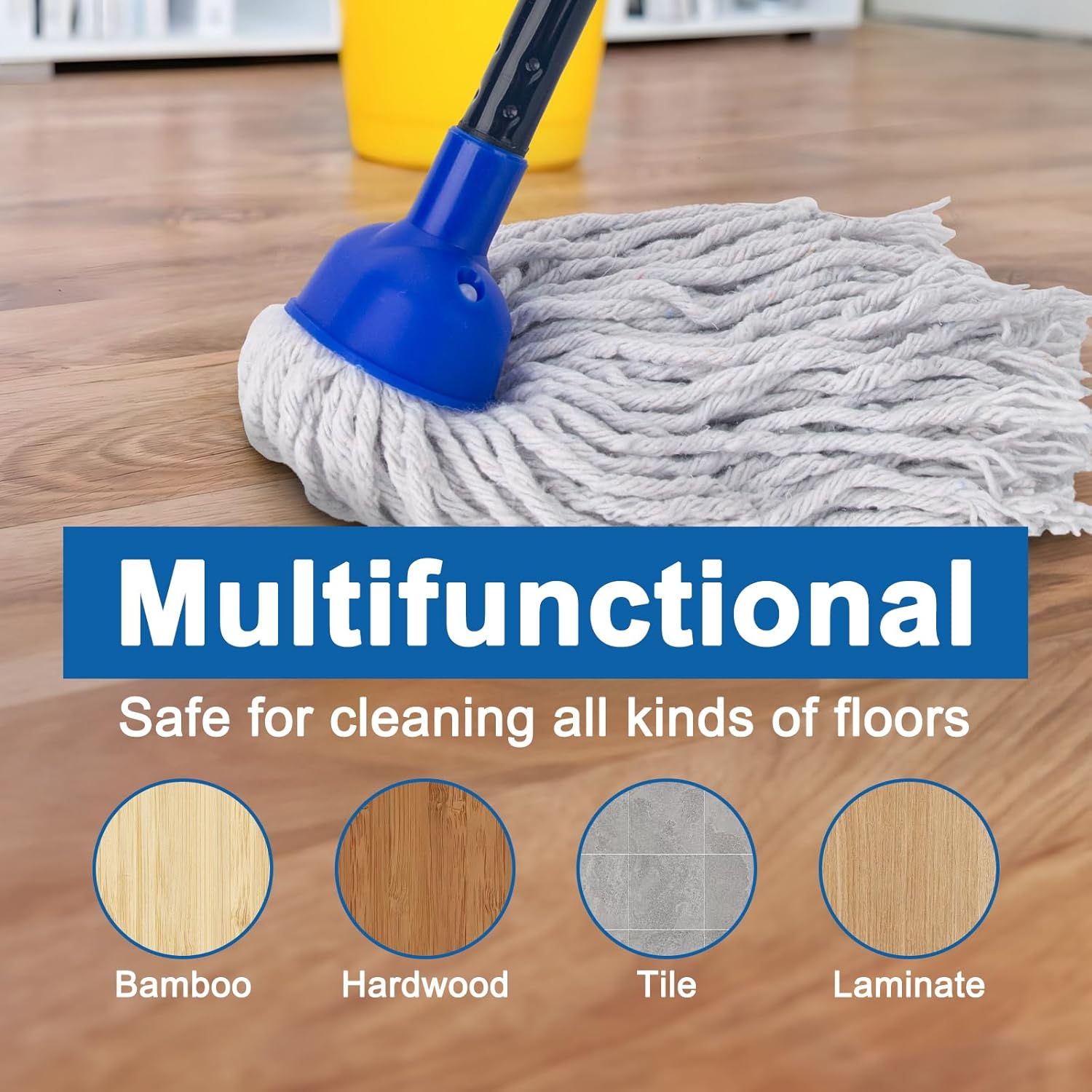 KeFanta Mop Heads Replacement 2Pcs with 08 Handle