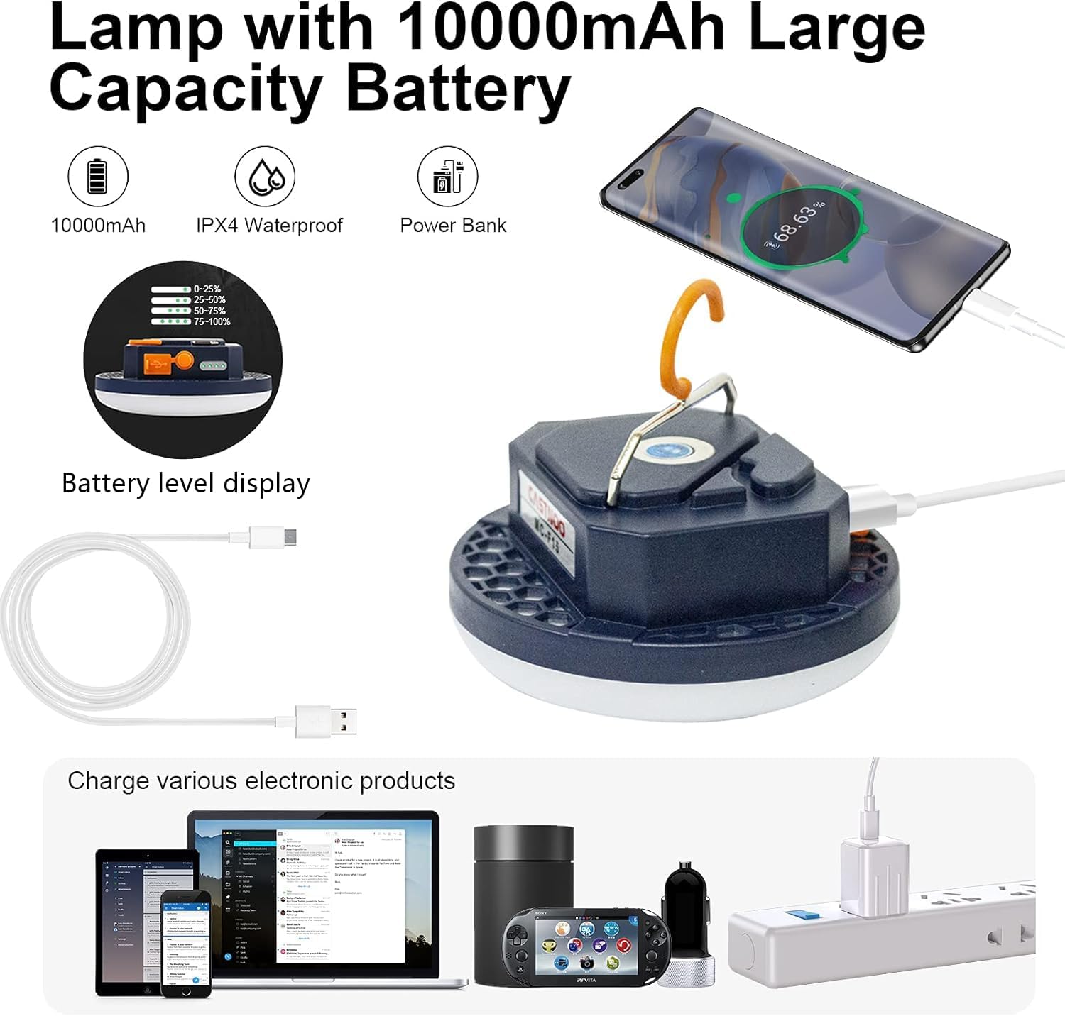 IPX4 Waterproof 4000LM LED Lantern