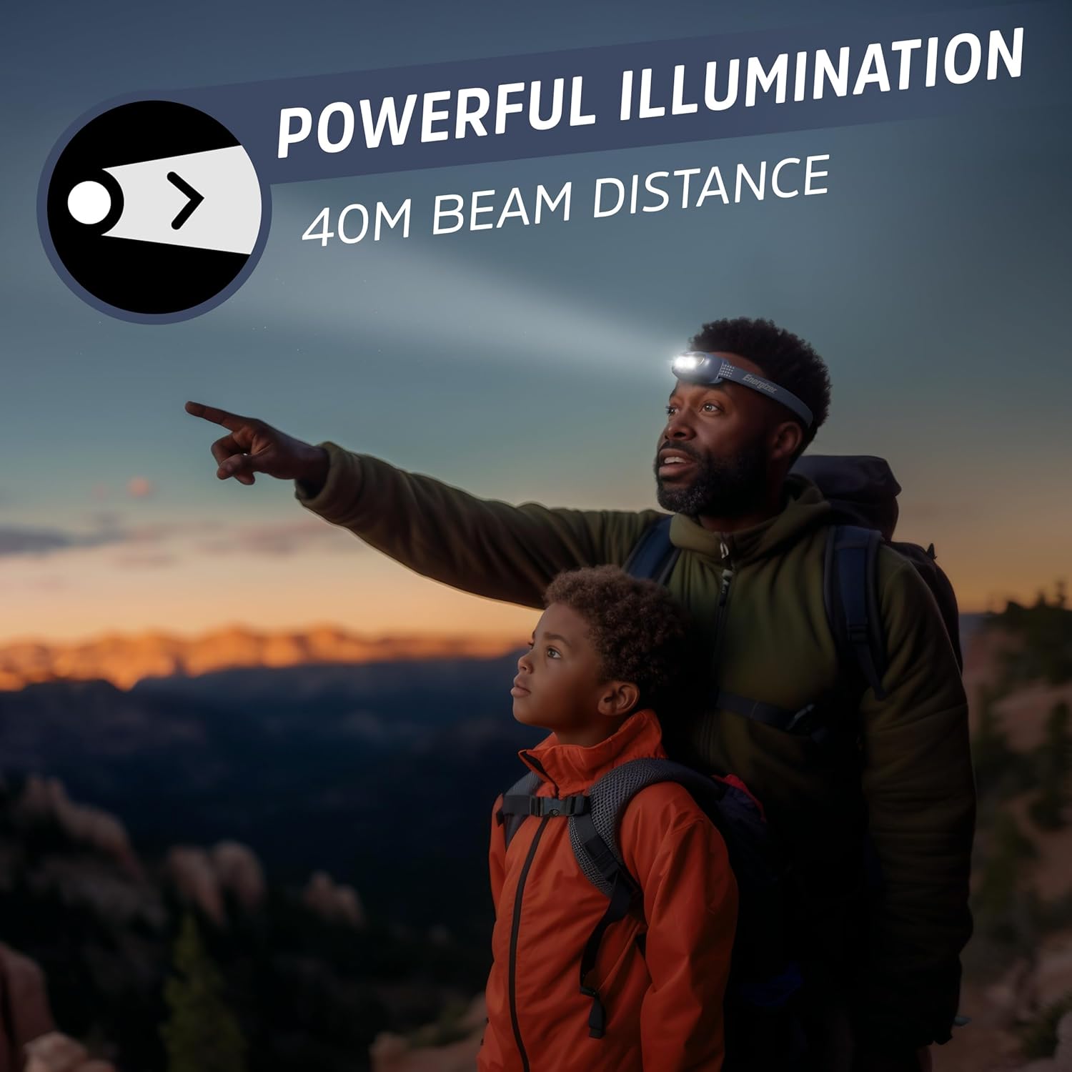 Energizer Universal LED Headlamp Bright Durable for Outdoors