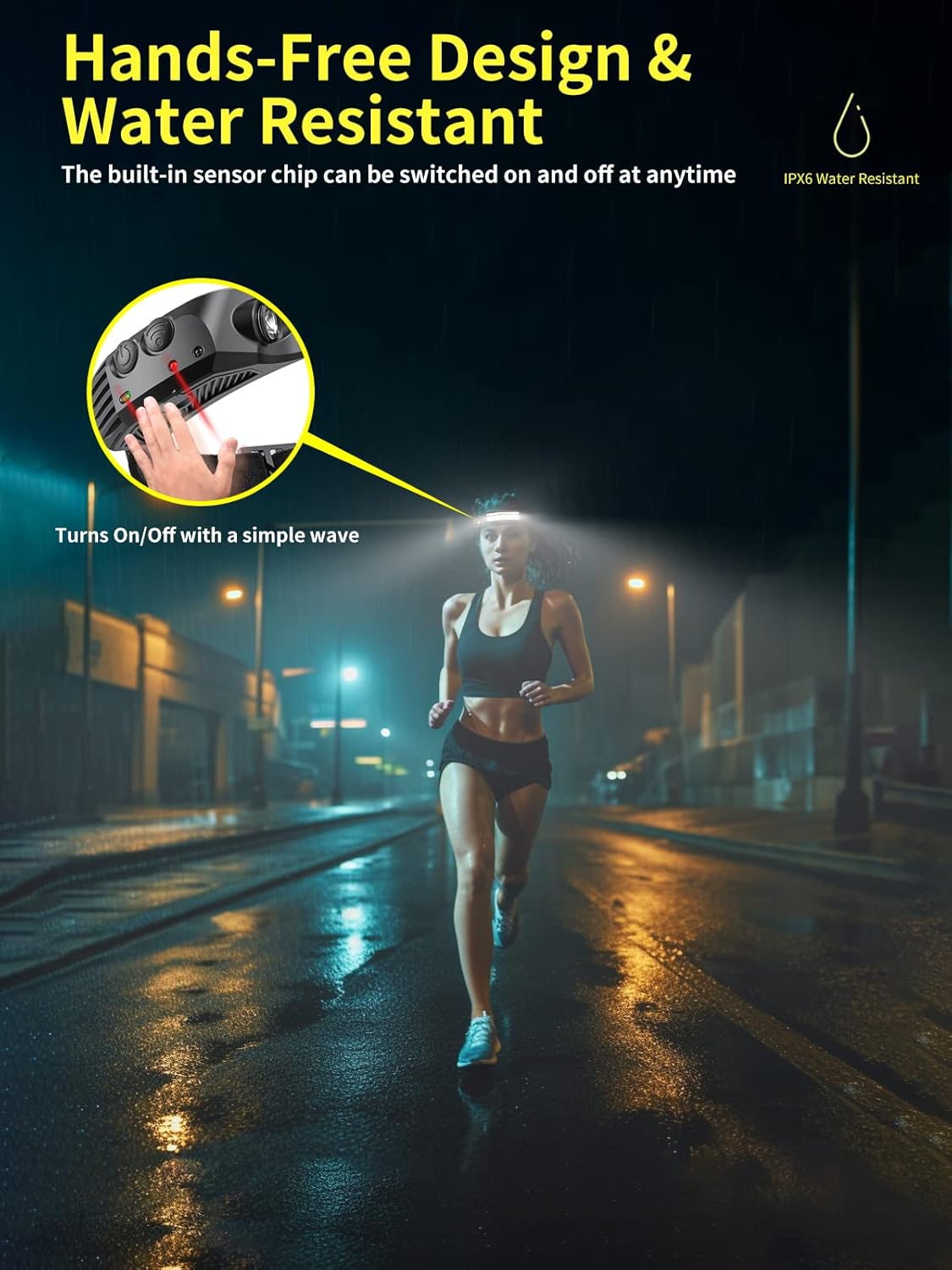Bright Waterproof Headlamp by Smiling Shark