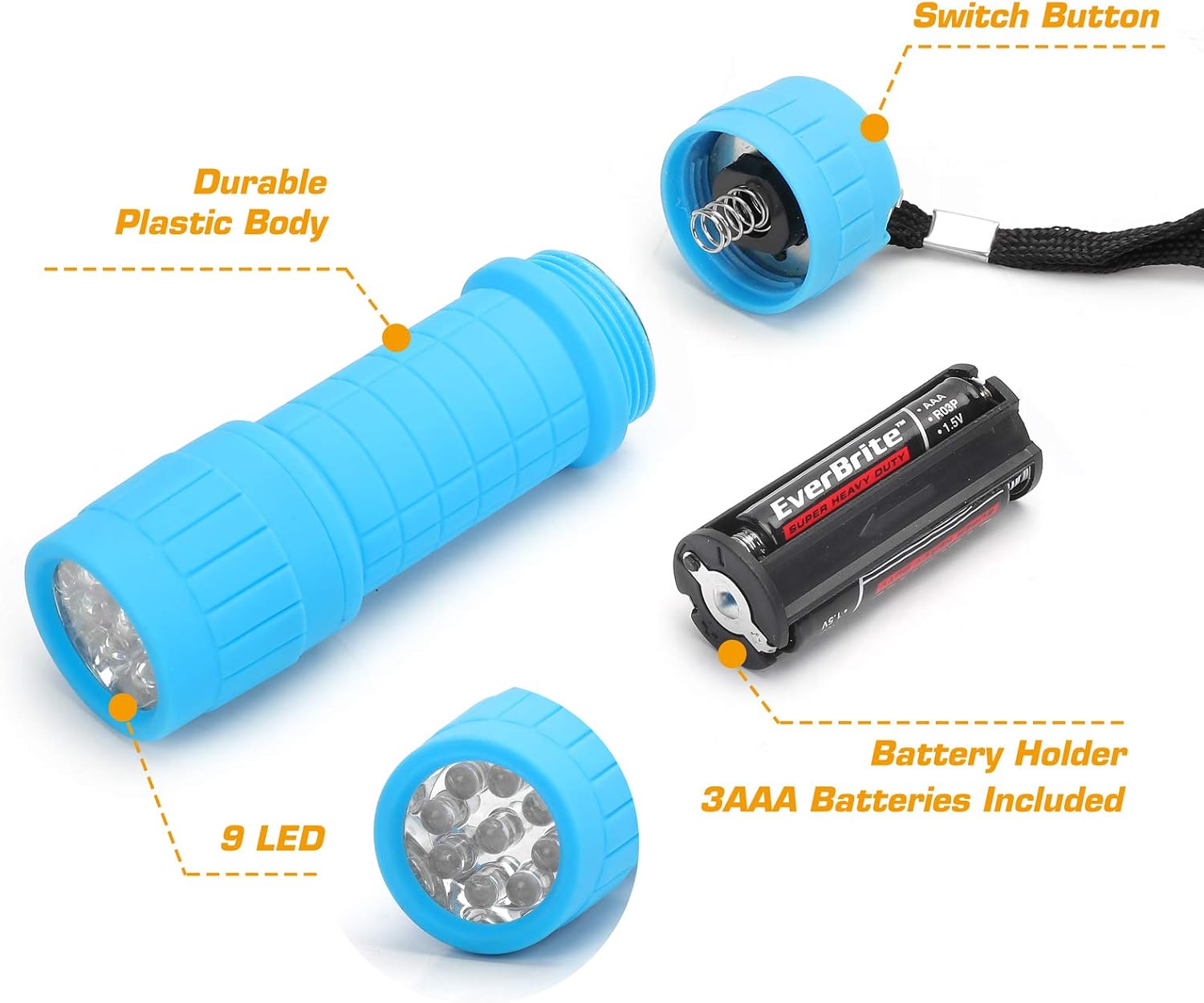 EverBrite 6-P 5-P LED Bundle Flashlights Headlamps