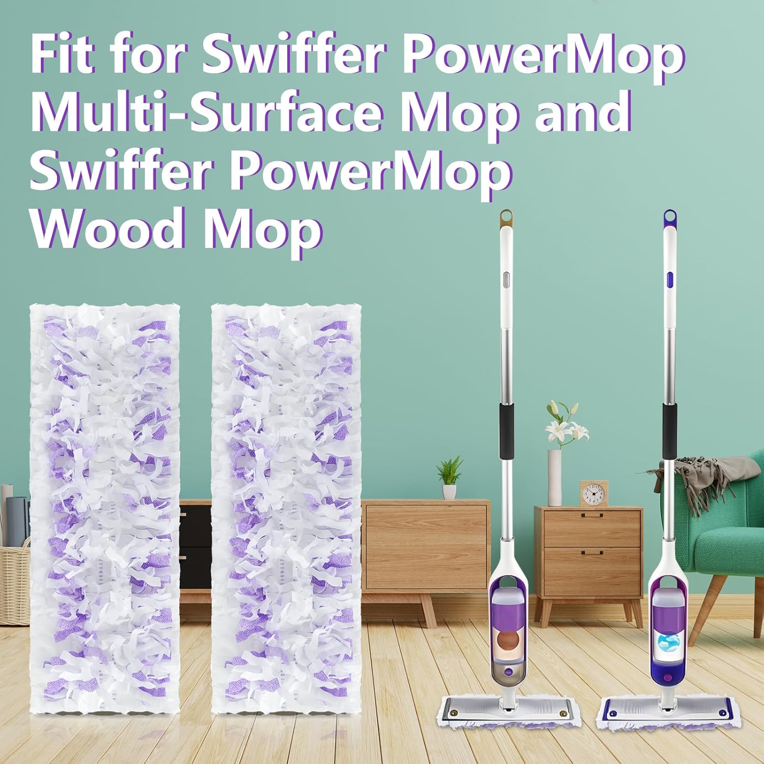 Perfect for Swiffer Power Mop 30 Replaceable Multi-Surface Pads