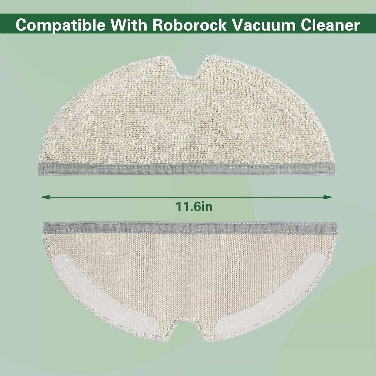 VIEWALL Reusable Microfiber Mop Cloth for Roborock 6 Packs