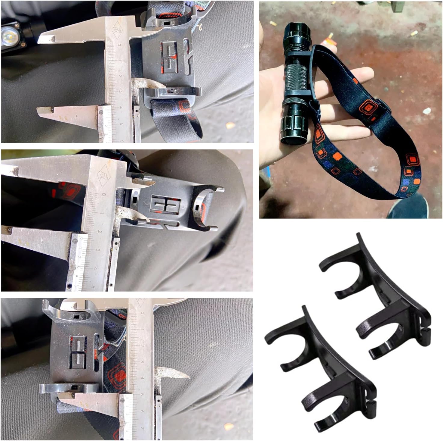 3-Piece Magnetic Mounting Bracket Set for Headlamps