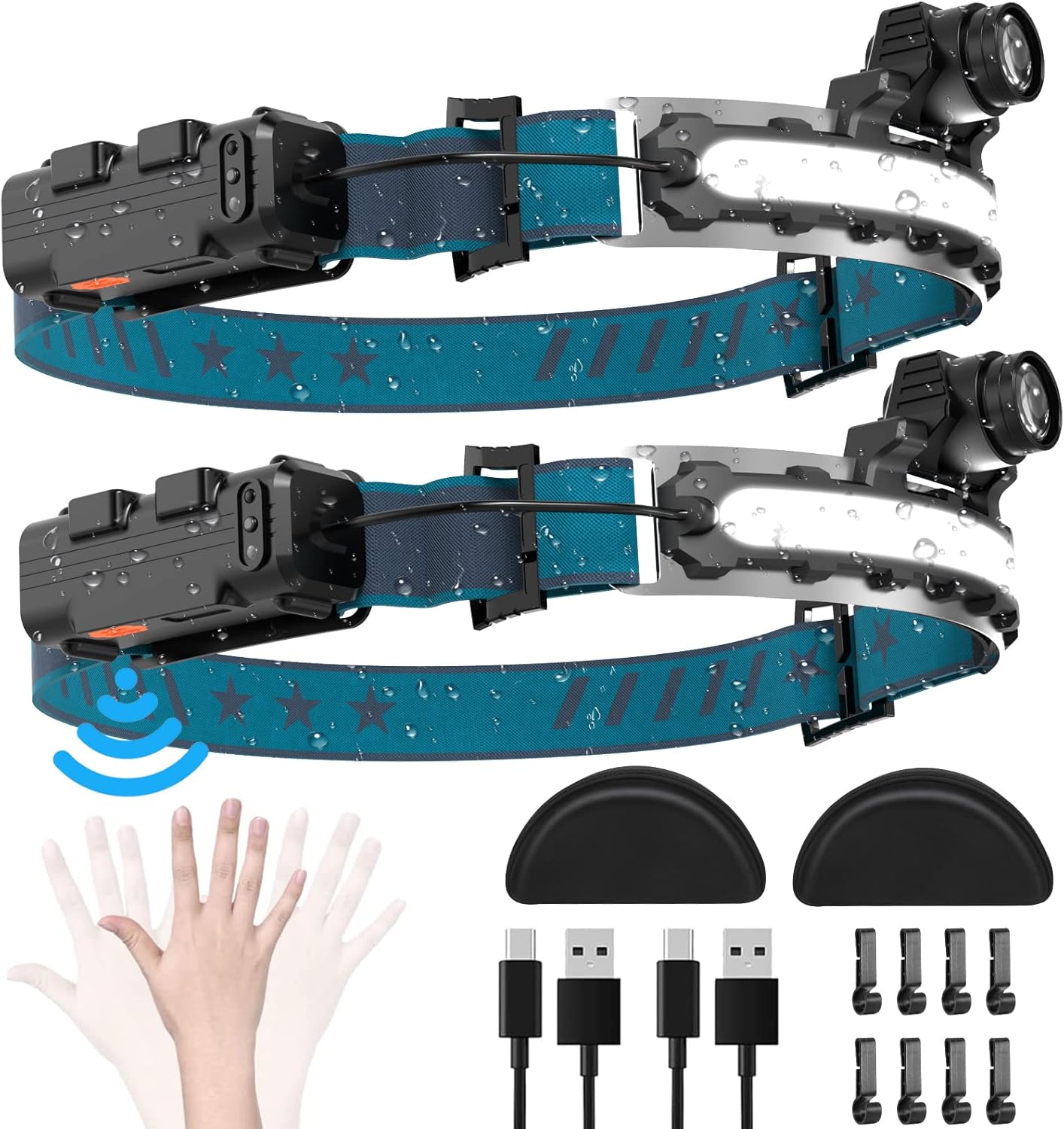 Xflyee LED Headlamp - Super Bright 1000 Lumens 270 Wide