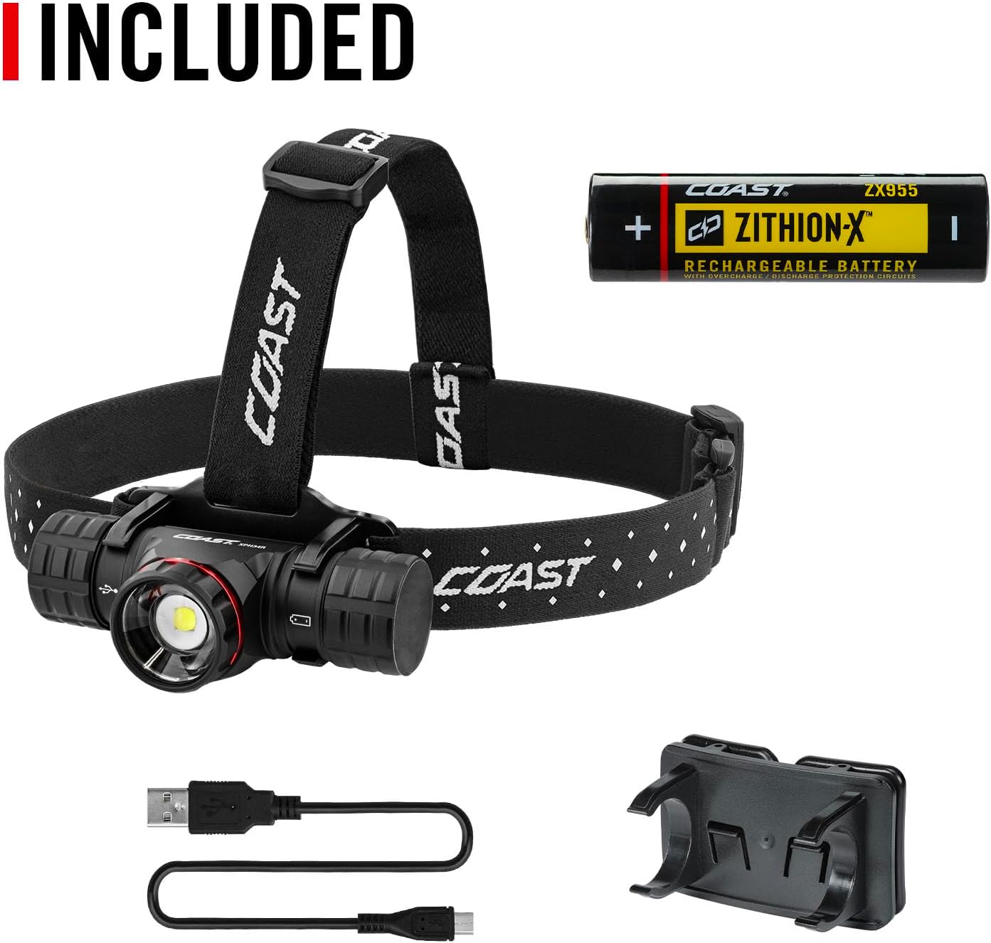 Coast XPH34R Rechargeable Headlamp with Dual Beam Magnetic Base