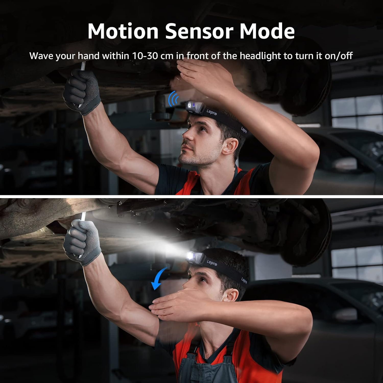 LUM SUM zoomable waterproof LED Flashlight with motion sensor