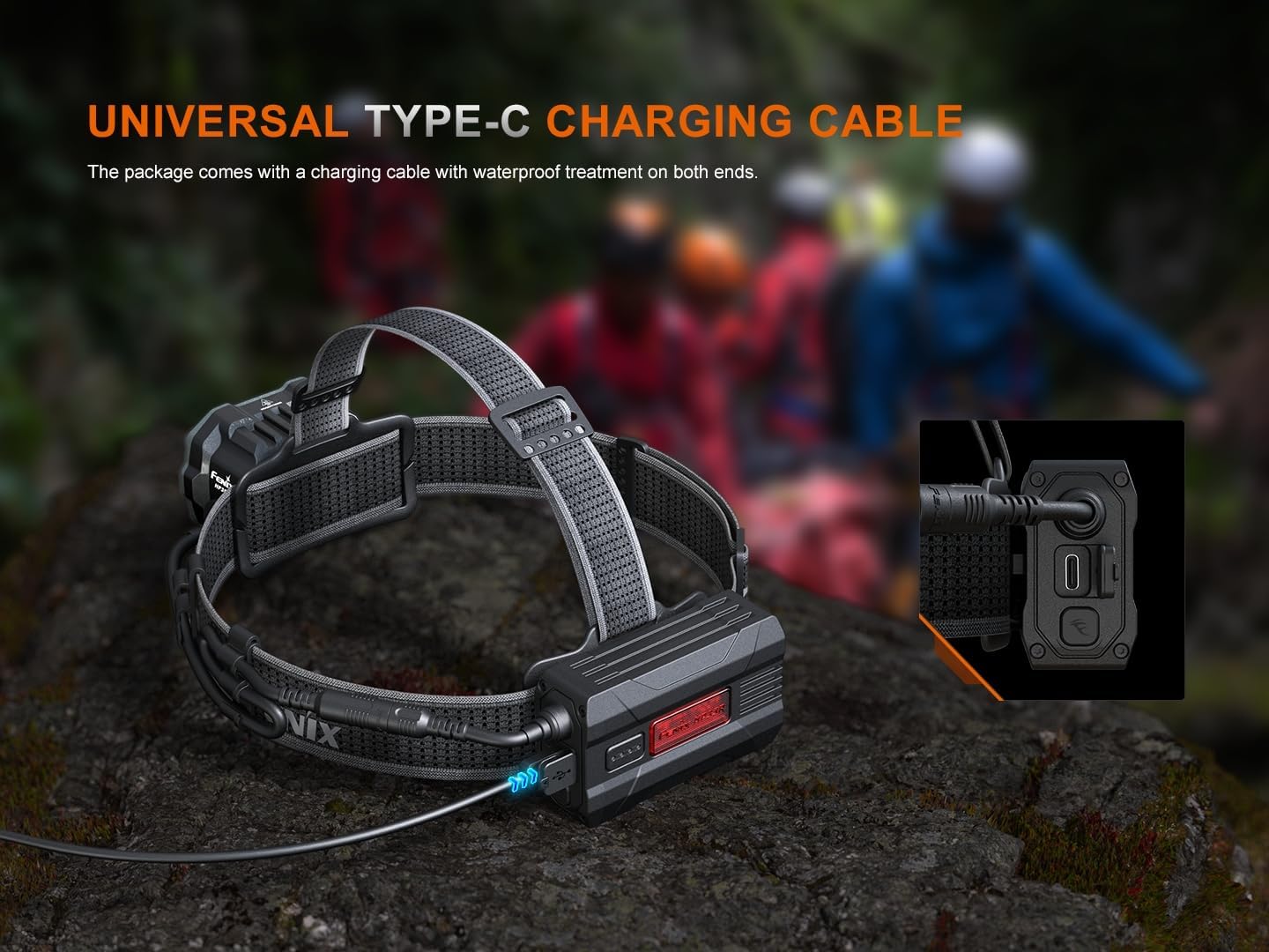 Fenix HP35R SAR Headlamp - Spotlight Floodlight and Flame Retardant with 4000 Lumens