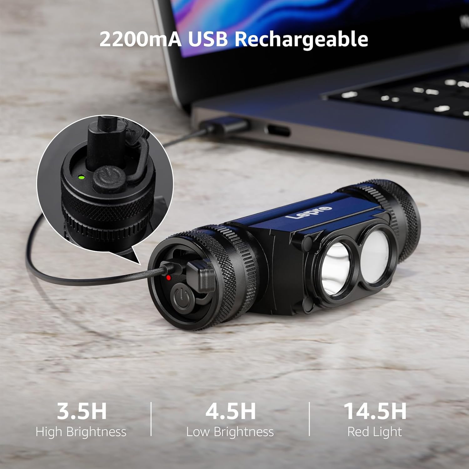 1000 Lumen Rechargeable Headlamp