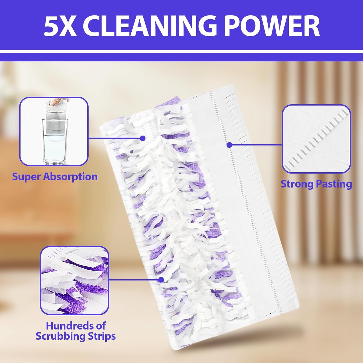 Swiffer Compatible Disposable Mopping Pads for Multi-Surface Floors