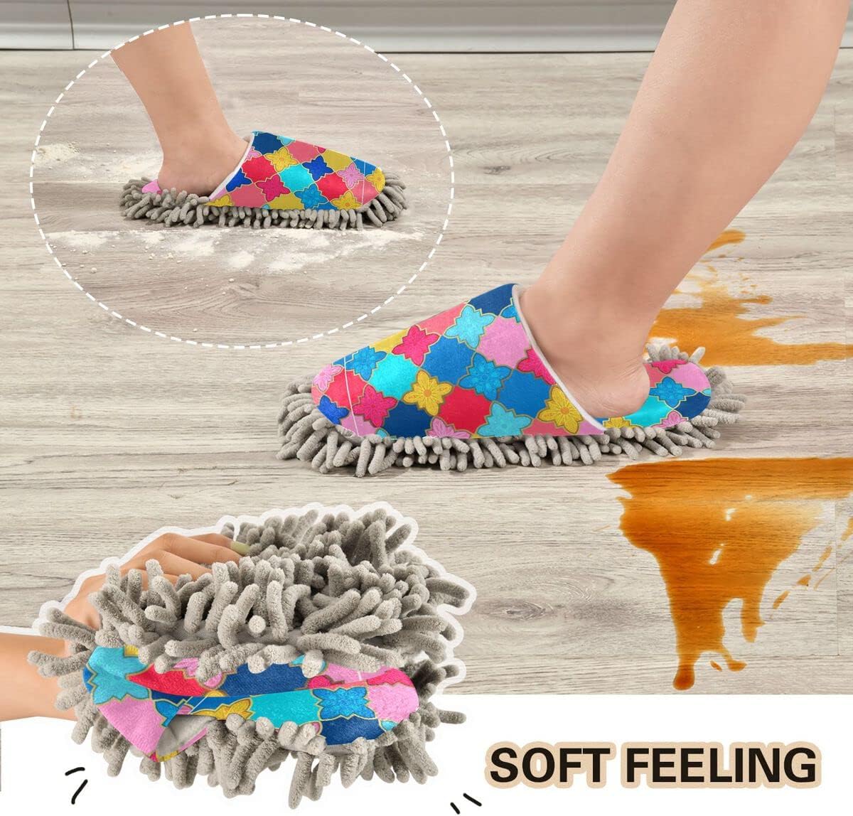 Bingo Slippers Set 2 for Women Clean Modest Floor Cleaners
