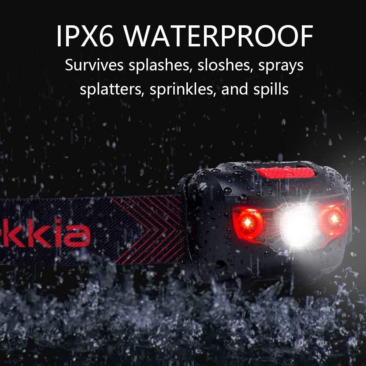 Vekkia Ultra Bright LED Headlamp Bright Charged Rechargeable Waterproof
