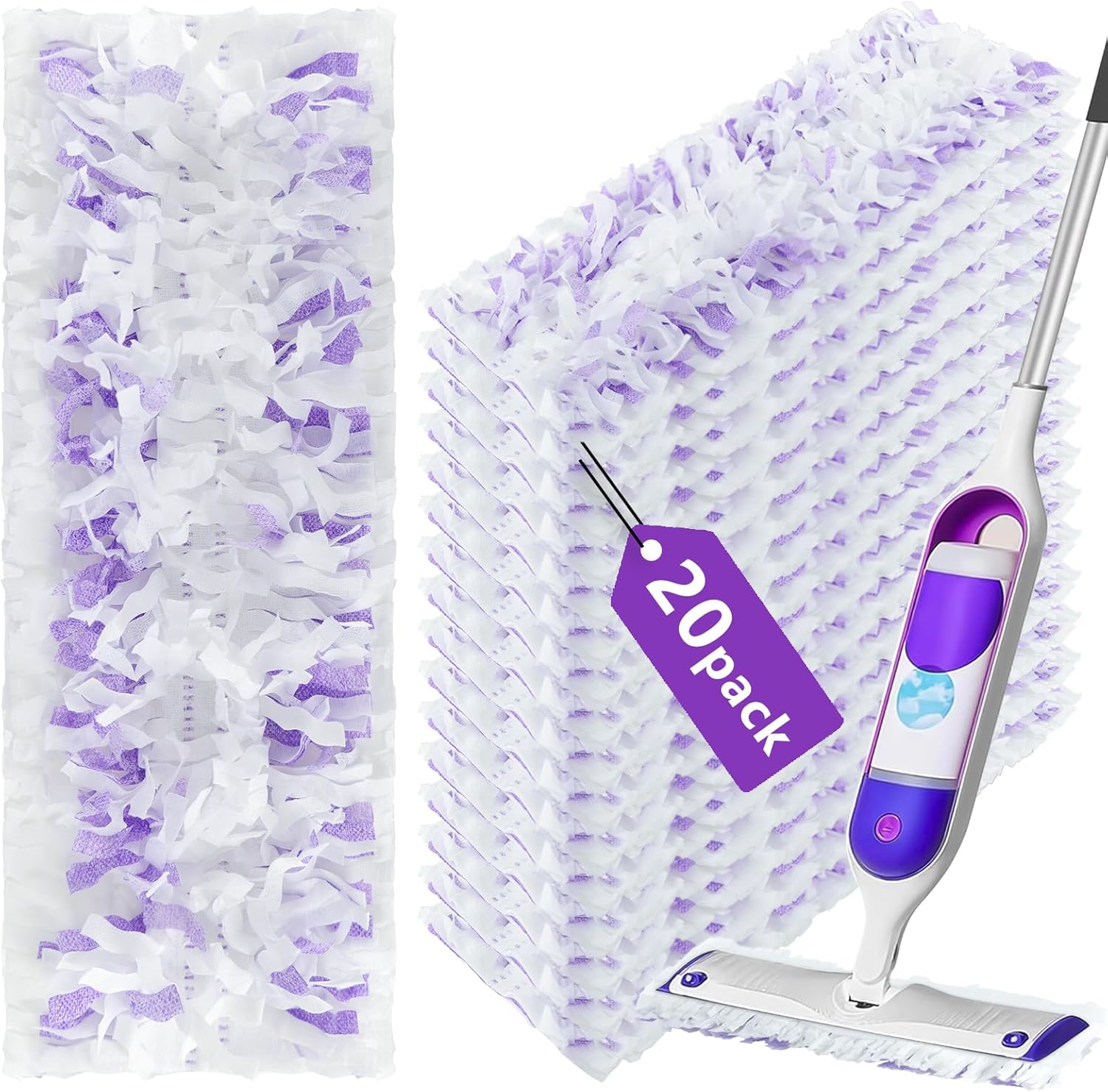 20 Count Disposable PowerMop Pads for Multi-Surface Wood Floors